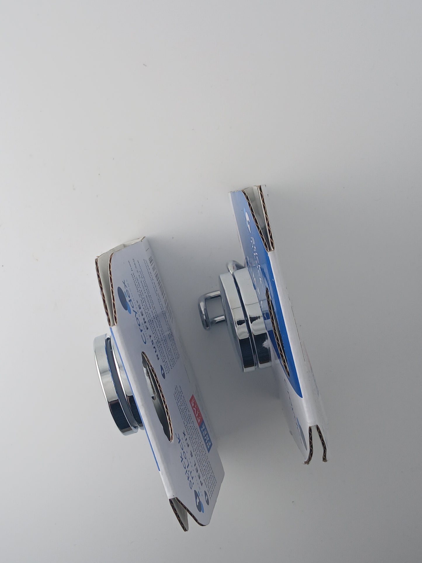 Croydex Adhesive Robe Hook Twin Pack, Stick 'N' Lock, Chrome