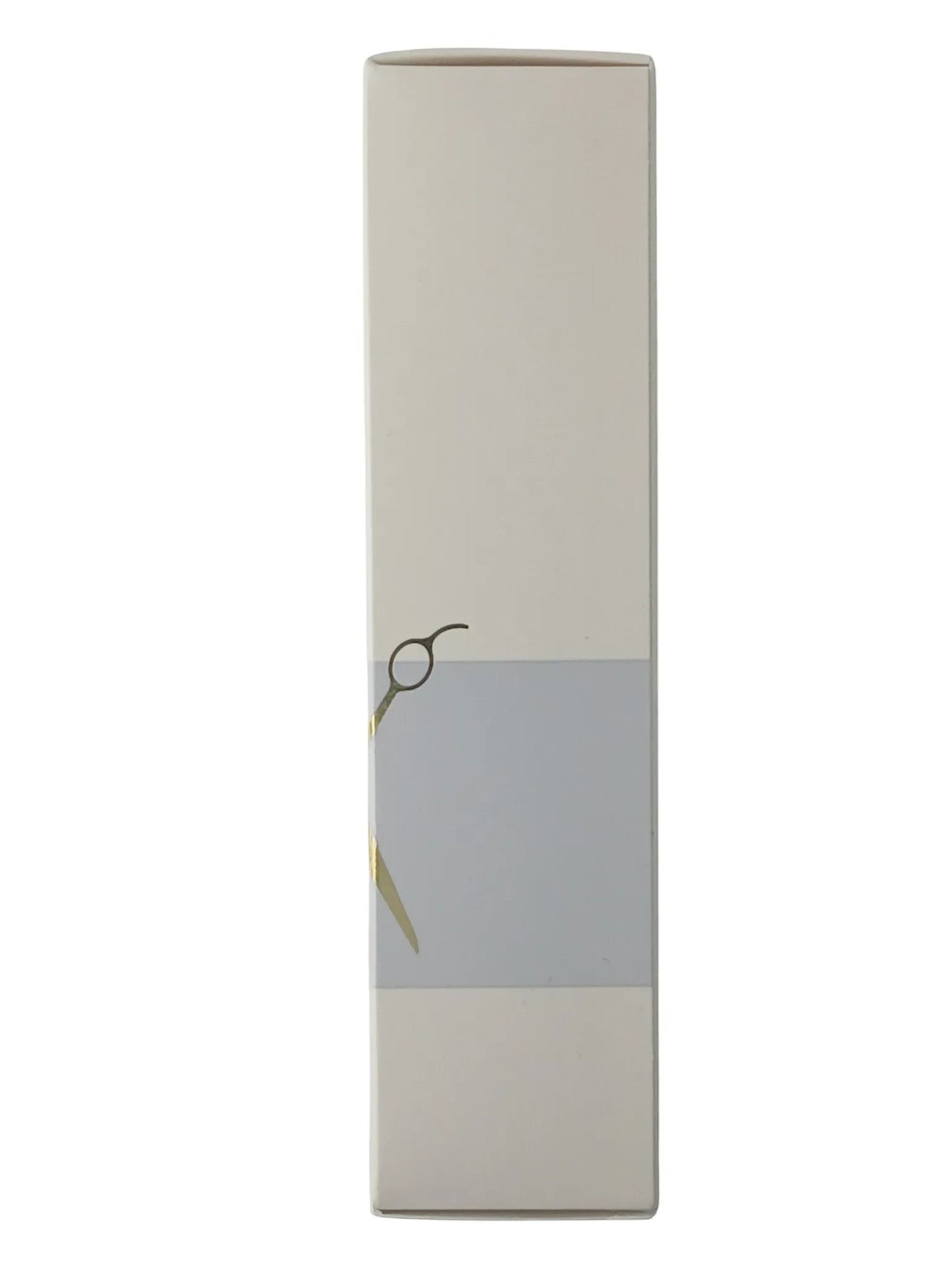 Department Store UK Percy & Reed Wonder Balm hair primer box side view with gold scissor graphic on cream packaging