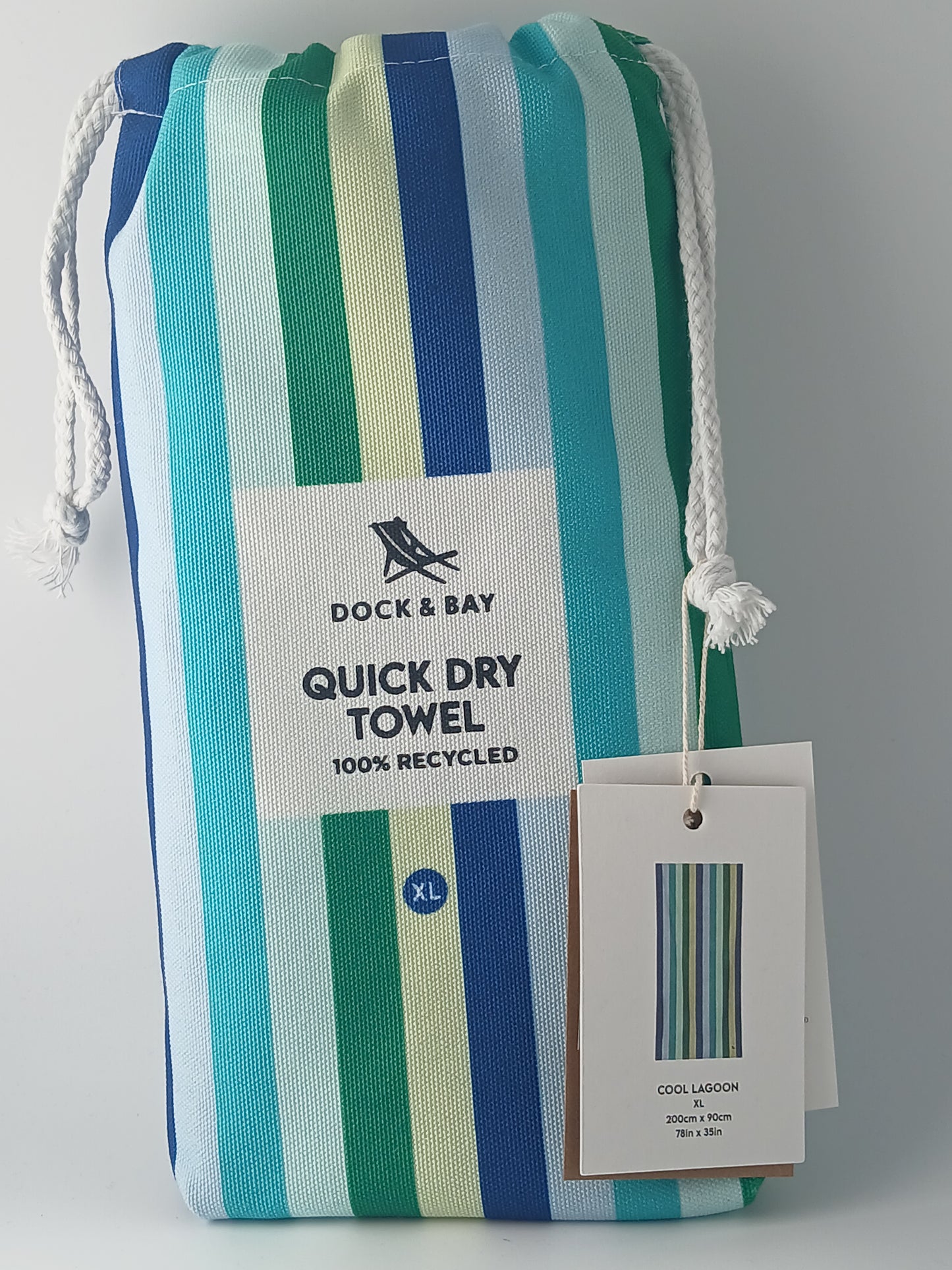 Dock & Bay Quick Dry Beach Towel, XL, Cool Lagoon