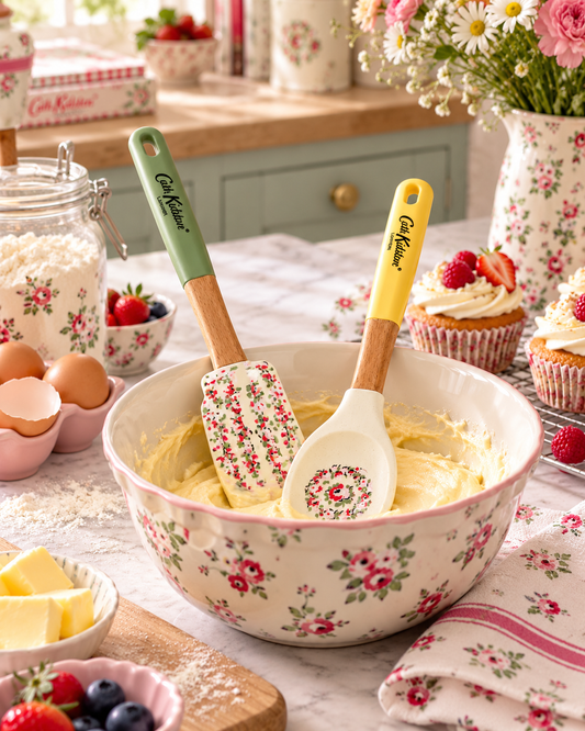 Cath Kidston The Collector Baking Utensil Set, Floral Spatula & Spoon