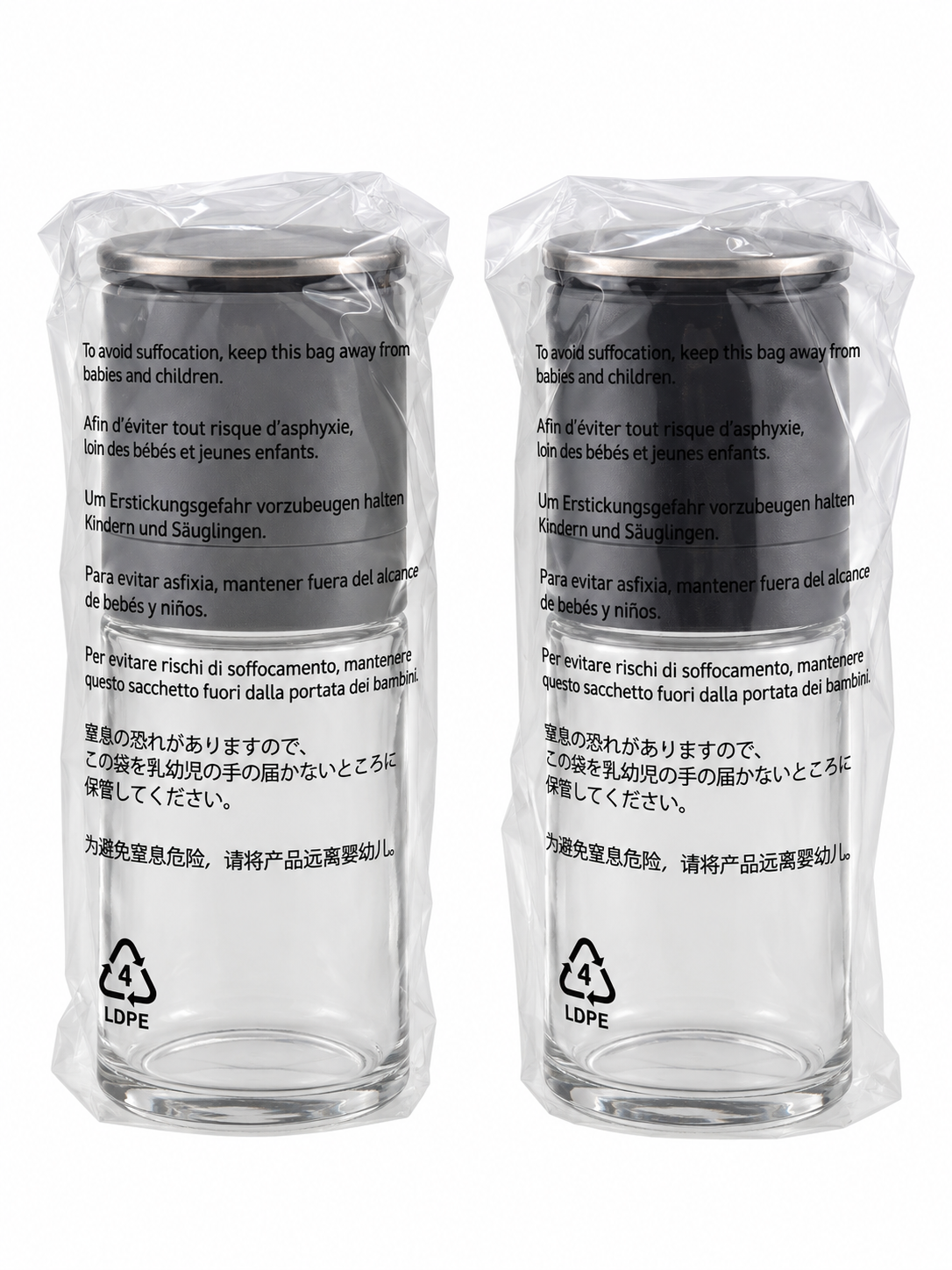 Joseph Joseph Duo No-Spill Salt & Pepper Mill Set, Glass & Ceramic