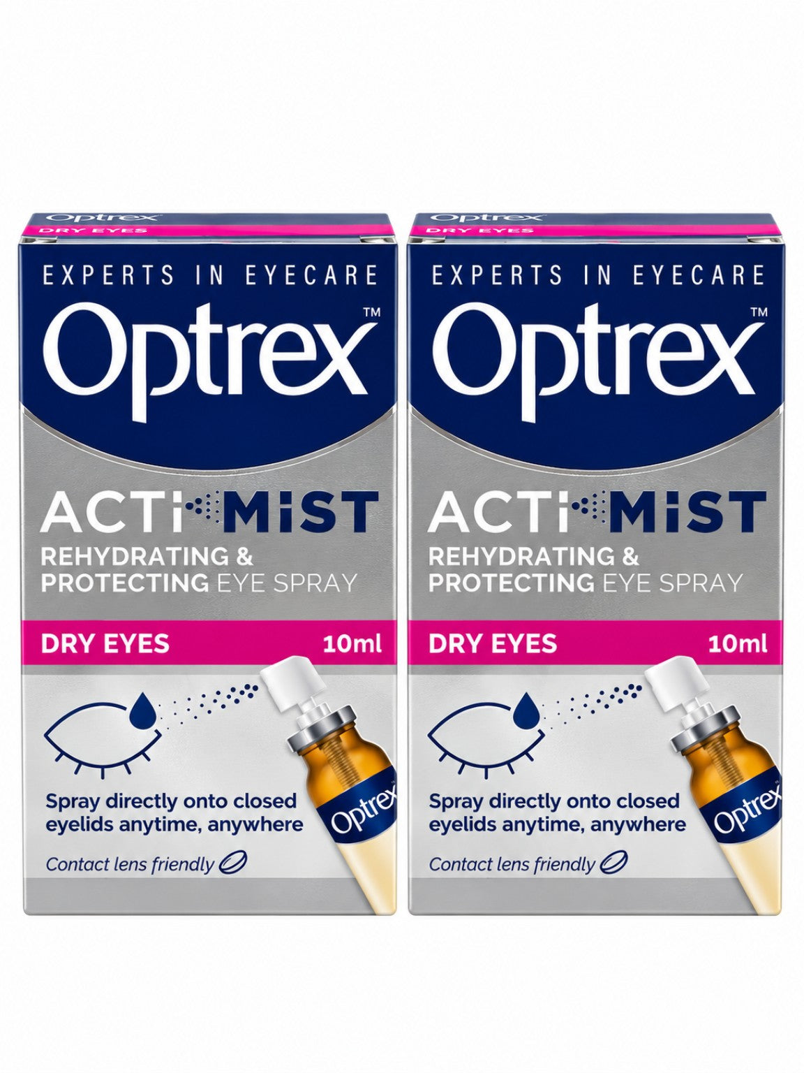 Optrex ActiMist Rehydrating & Protecting Eye Spray, Twin Pack