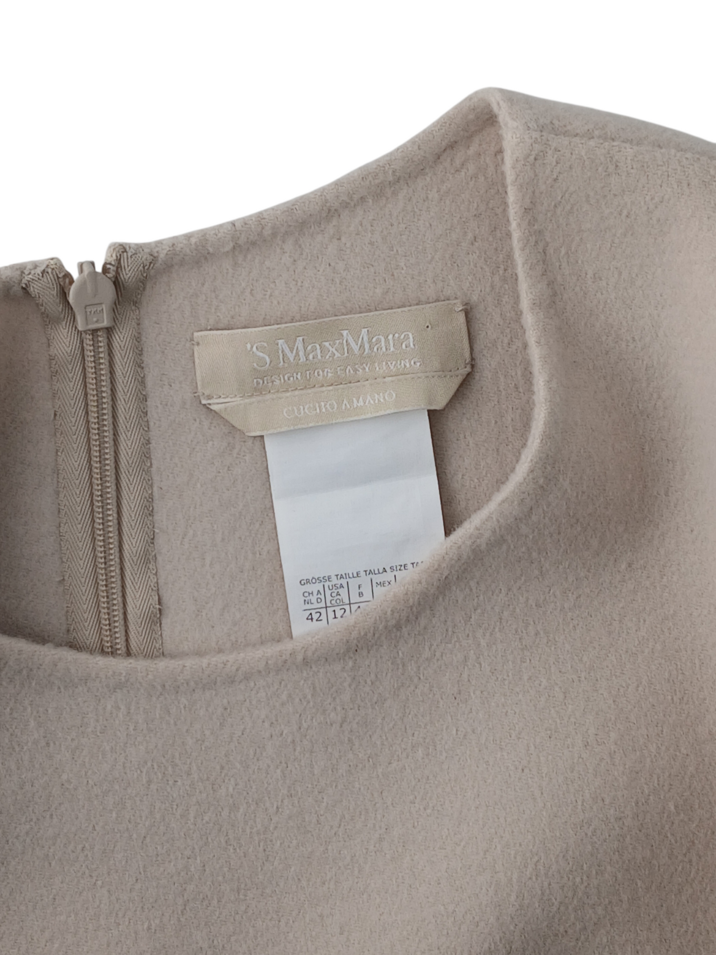 S'Max Mara Pure Wool Dress Size 14 Pre-Loved