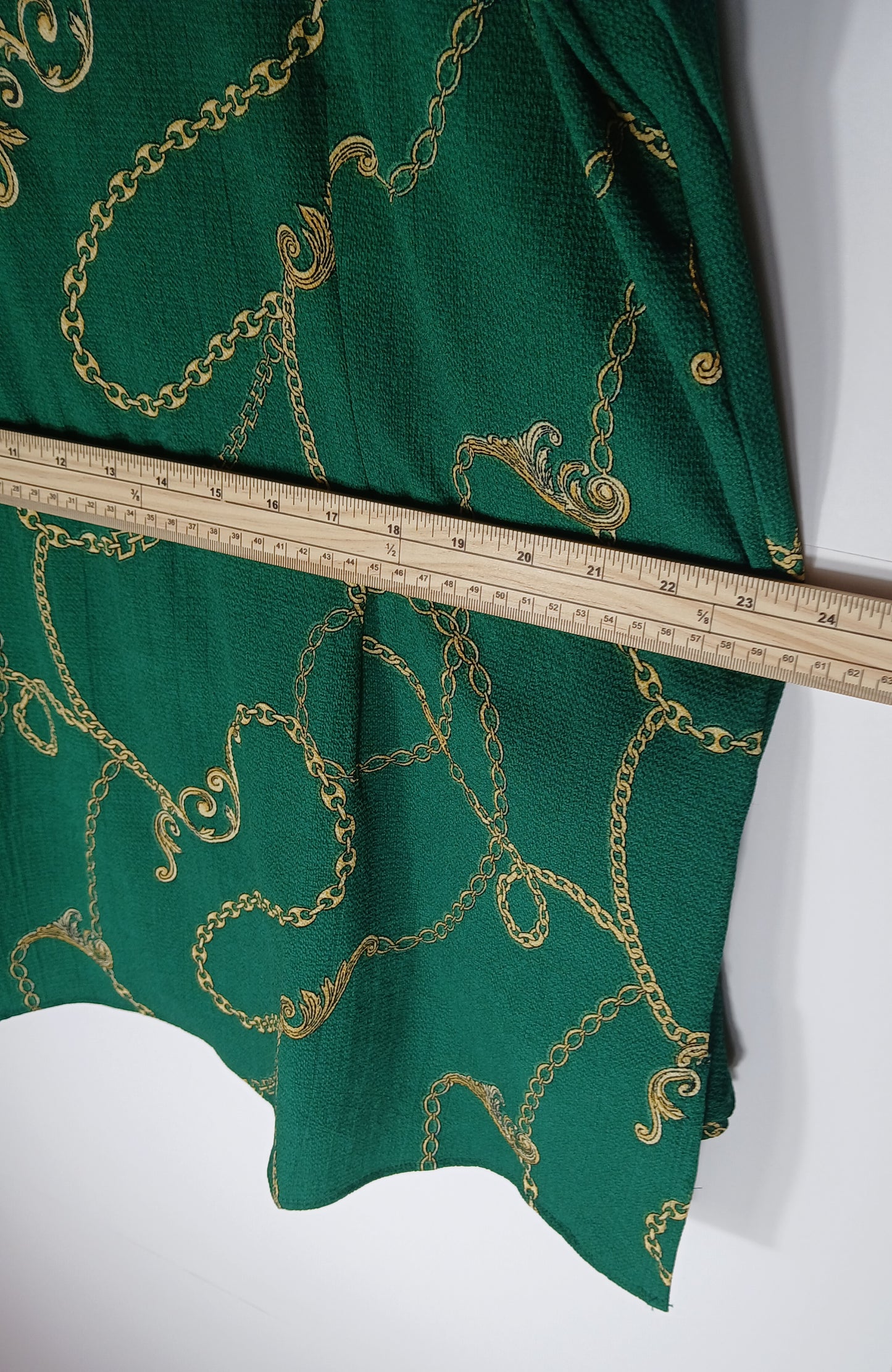 Sosandar Womens Blouse Green and Gold Rope