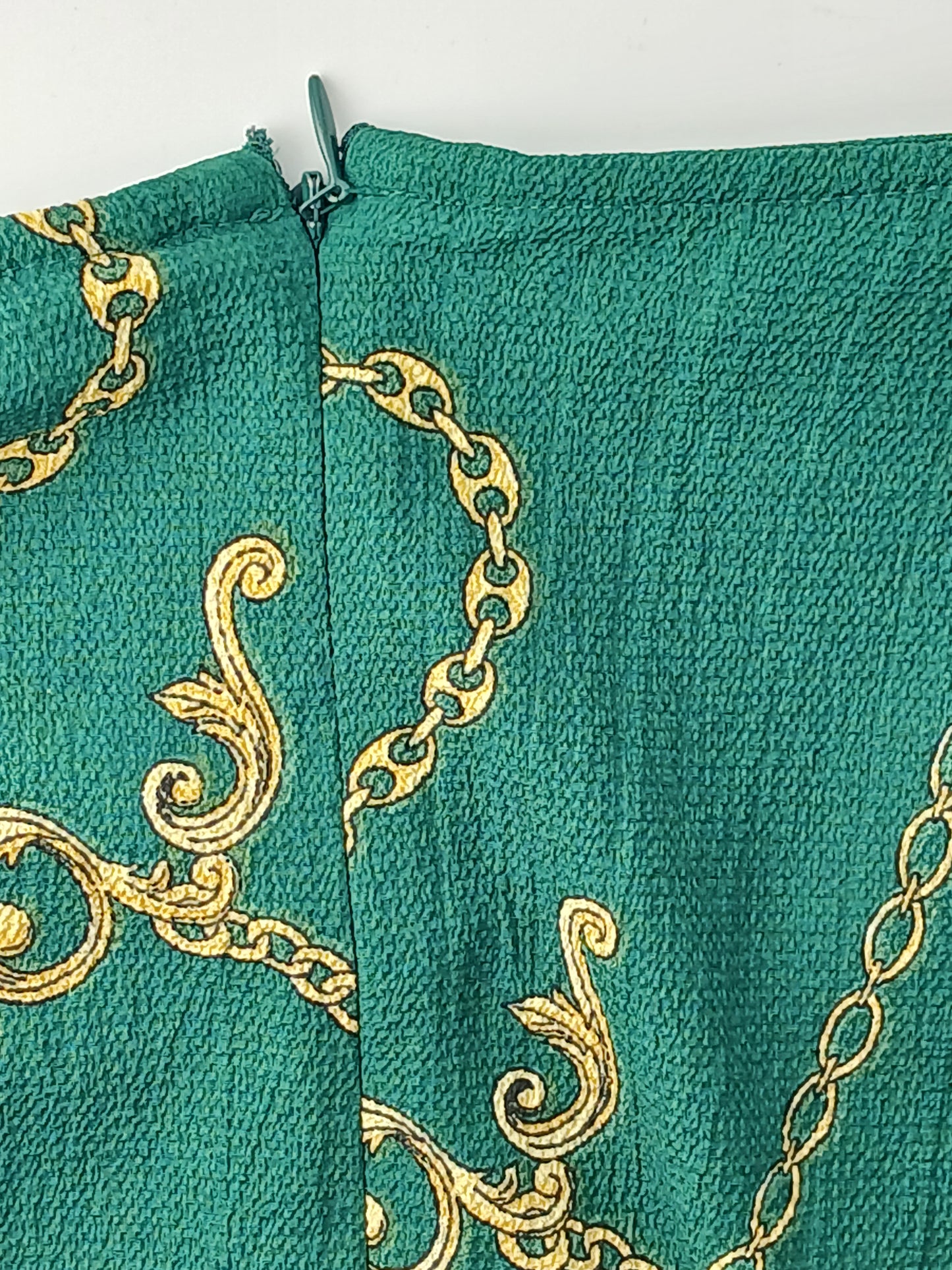 Sosandar Womens Blouse Green and Gold Rope