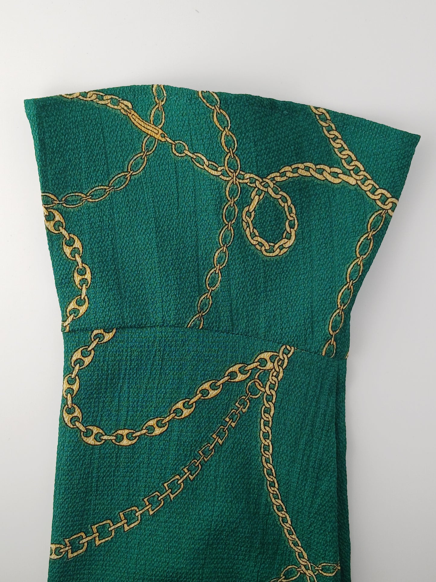 Sosandar Womens Blouse Green and Gold Rope