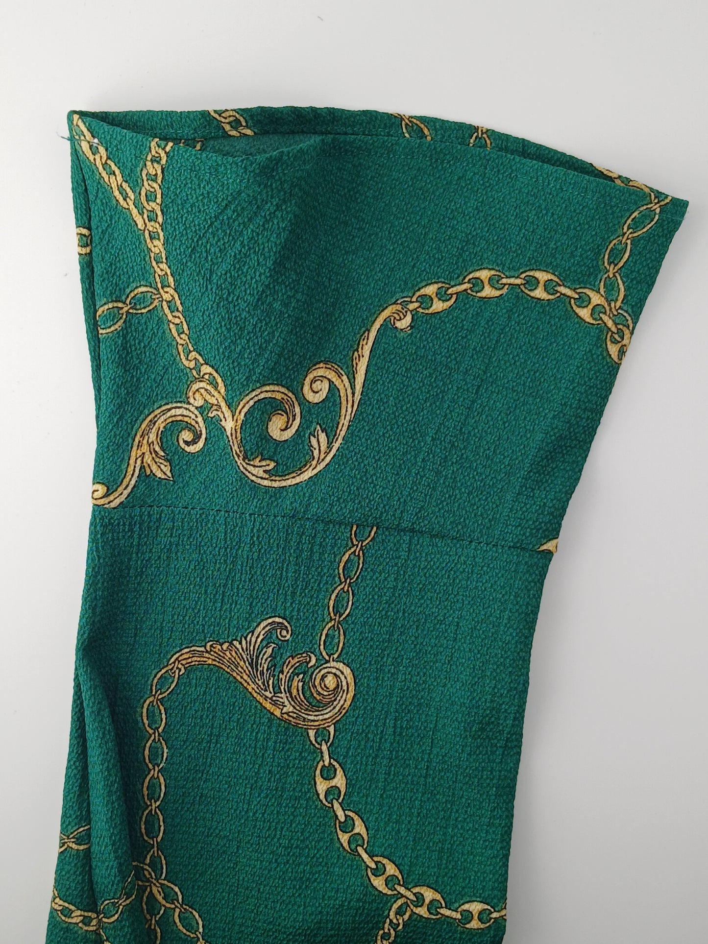 Sosandar Womens Blouse Green and Gold Rope
