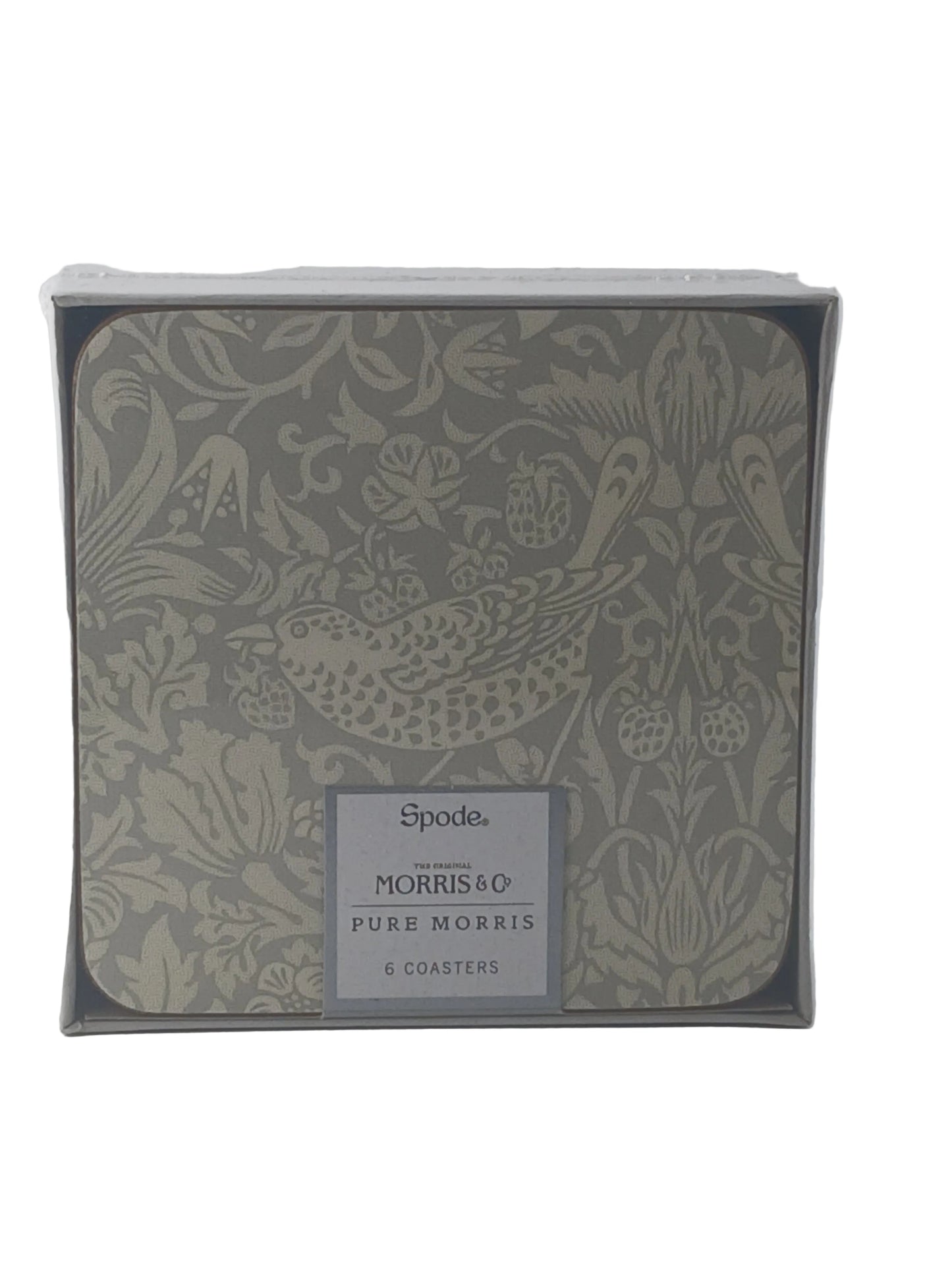 Spode Morris & Co Strawberry Thief Coasters, Set of 6