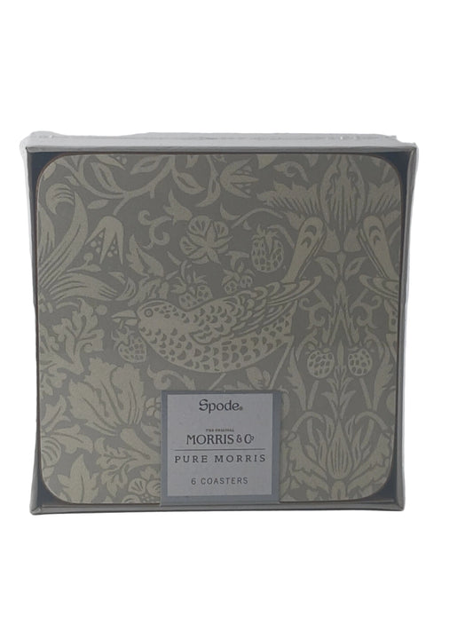 Spode Morris & Co Strawberry Thief Coasters, Set of 6