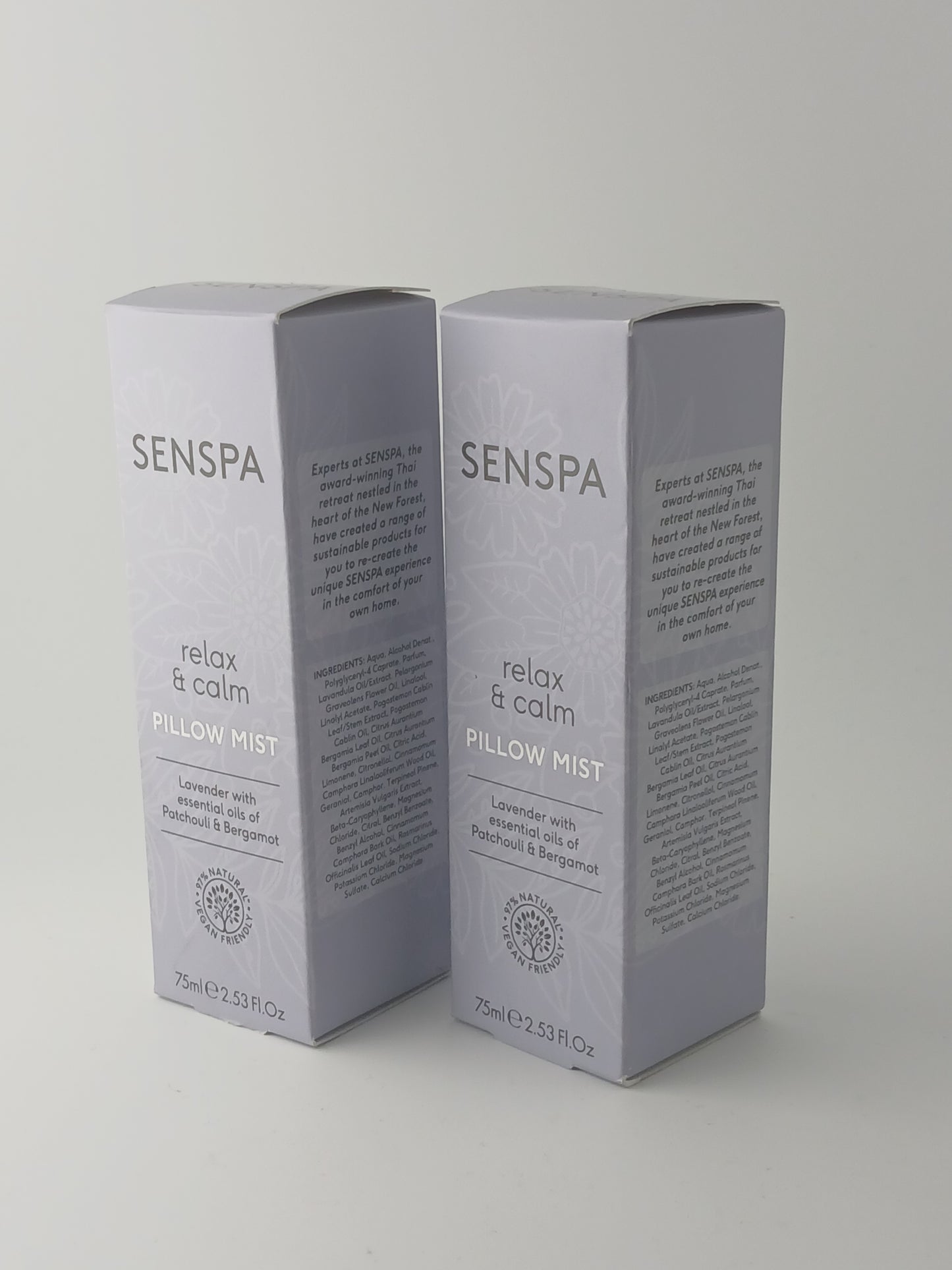 SENSPA Relax & Calm Pillow Mist, Lavender, 75ml, Twin Pack