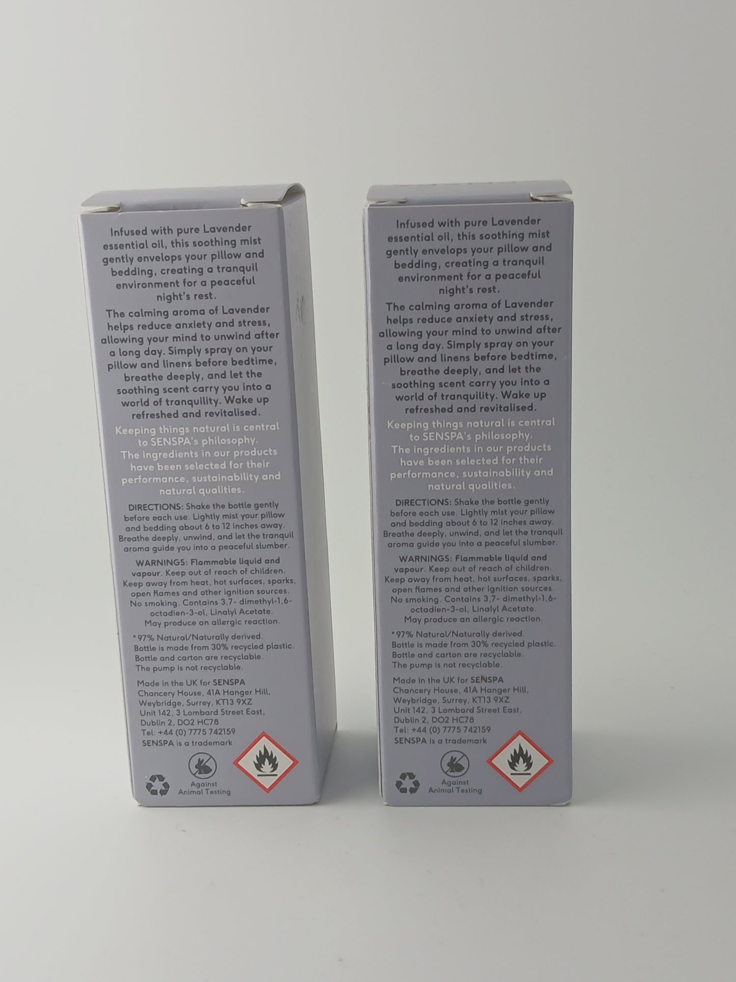 SENSPA Relax & Calm Pillow Mist, Lavender, 75ml, Twin Pack