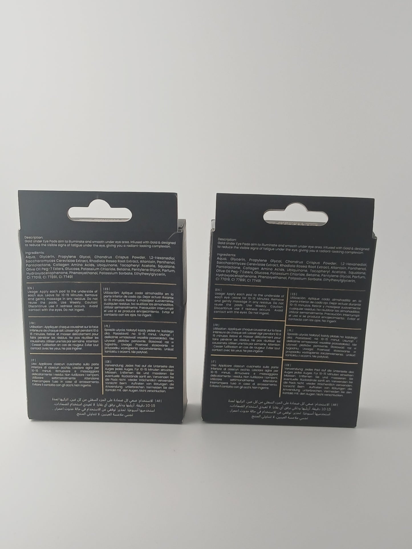 Erth Skin London 24K Gold Collagen Hydro-Gel Eye Pads, Twin Pack of 10