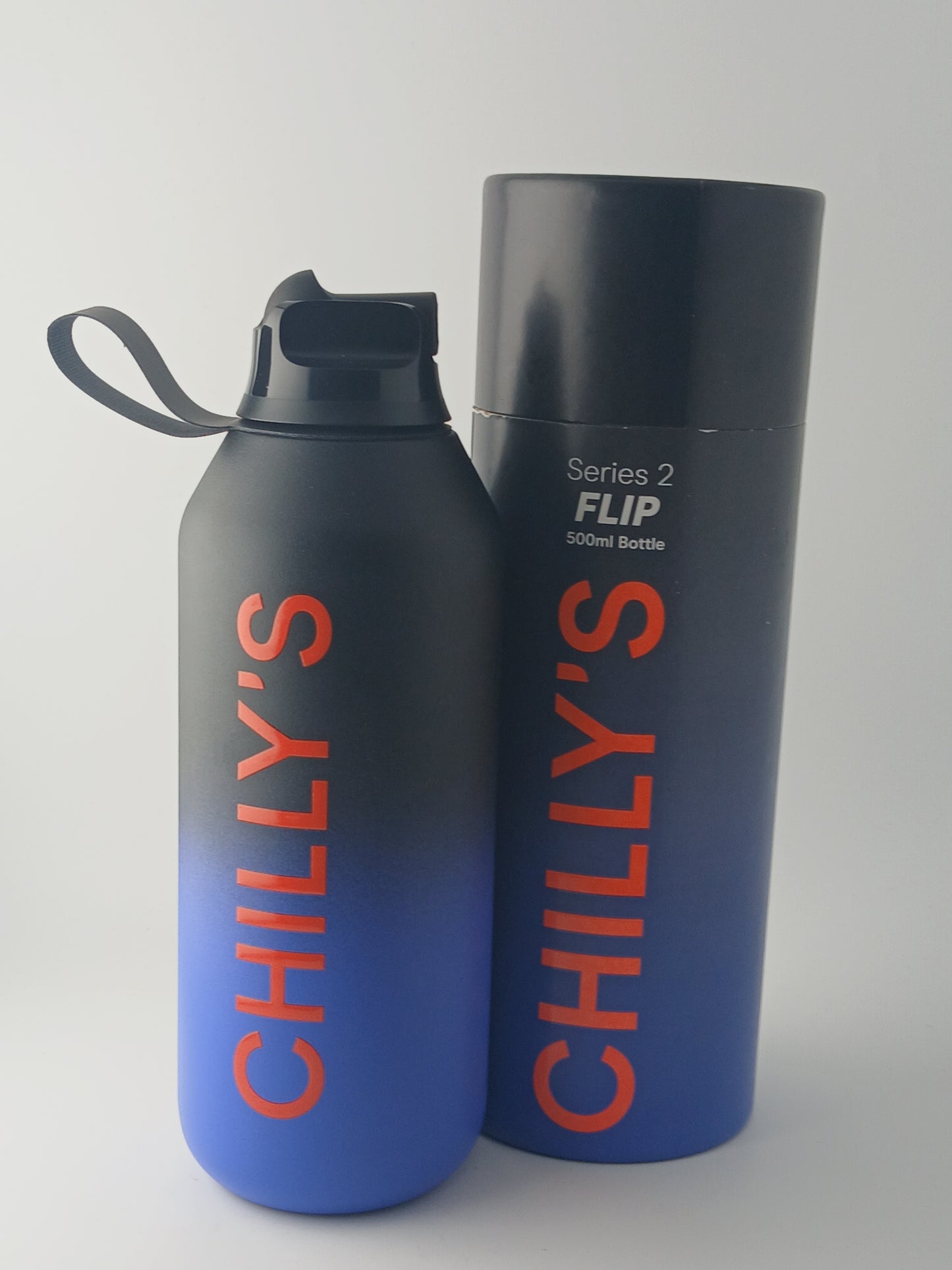 Chilly's Series 2 Ombre Collection Midnight Flip Reusable Water Bottle 500ml