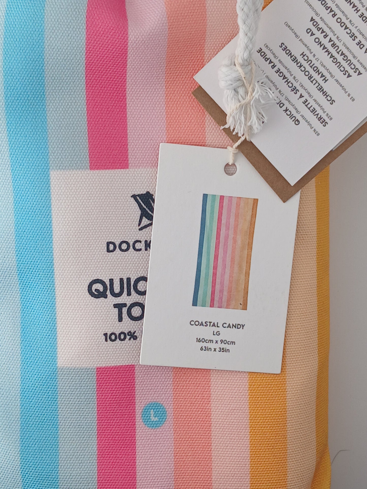 Dock & Bay Quick Dry Beach Towel - Large - Coastal Candy