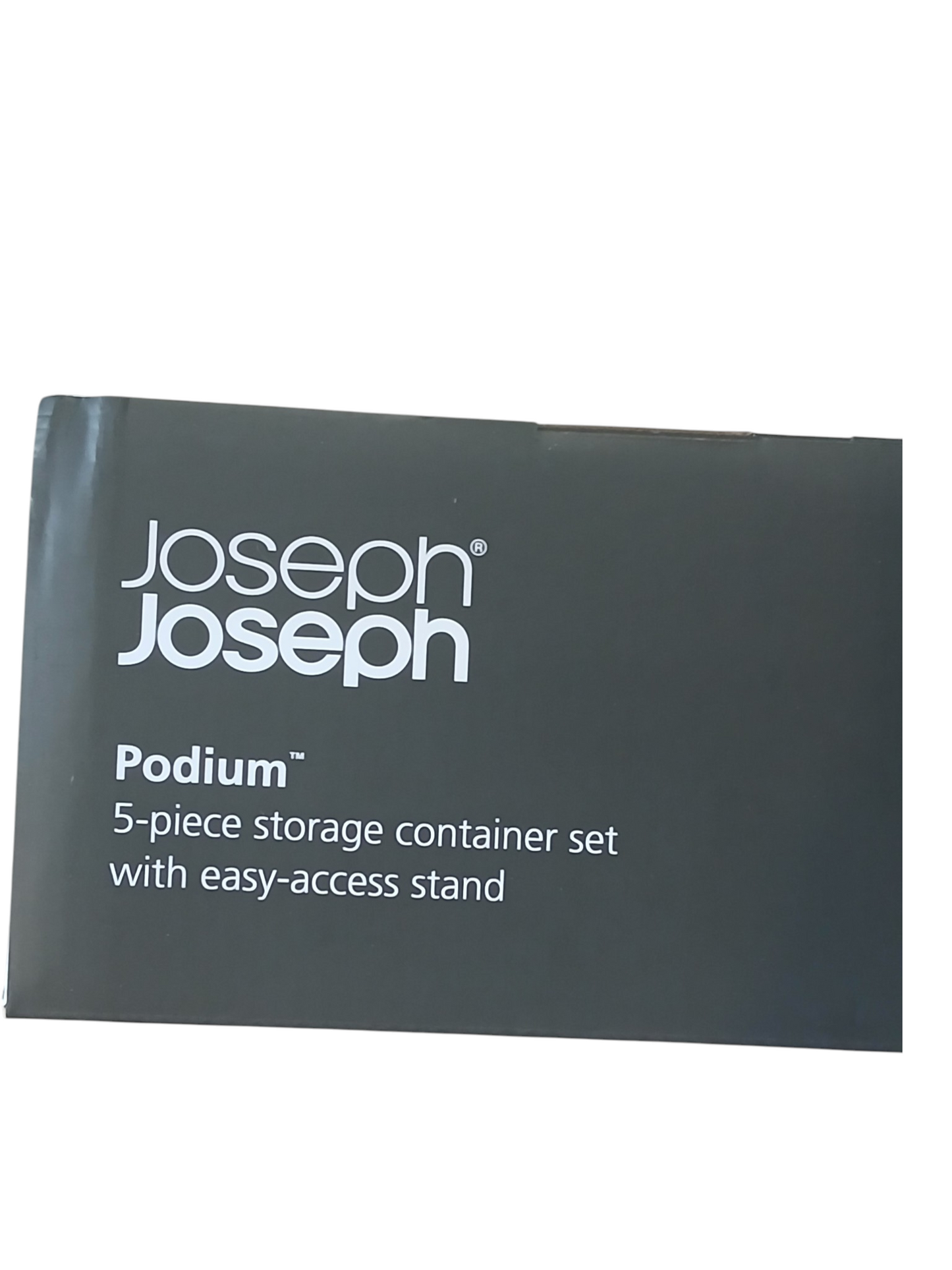 Joseph Joseph Podium 5-Piece Storage Container Set Grey | BNIB