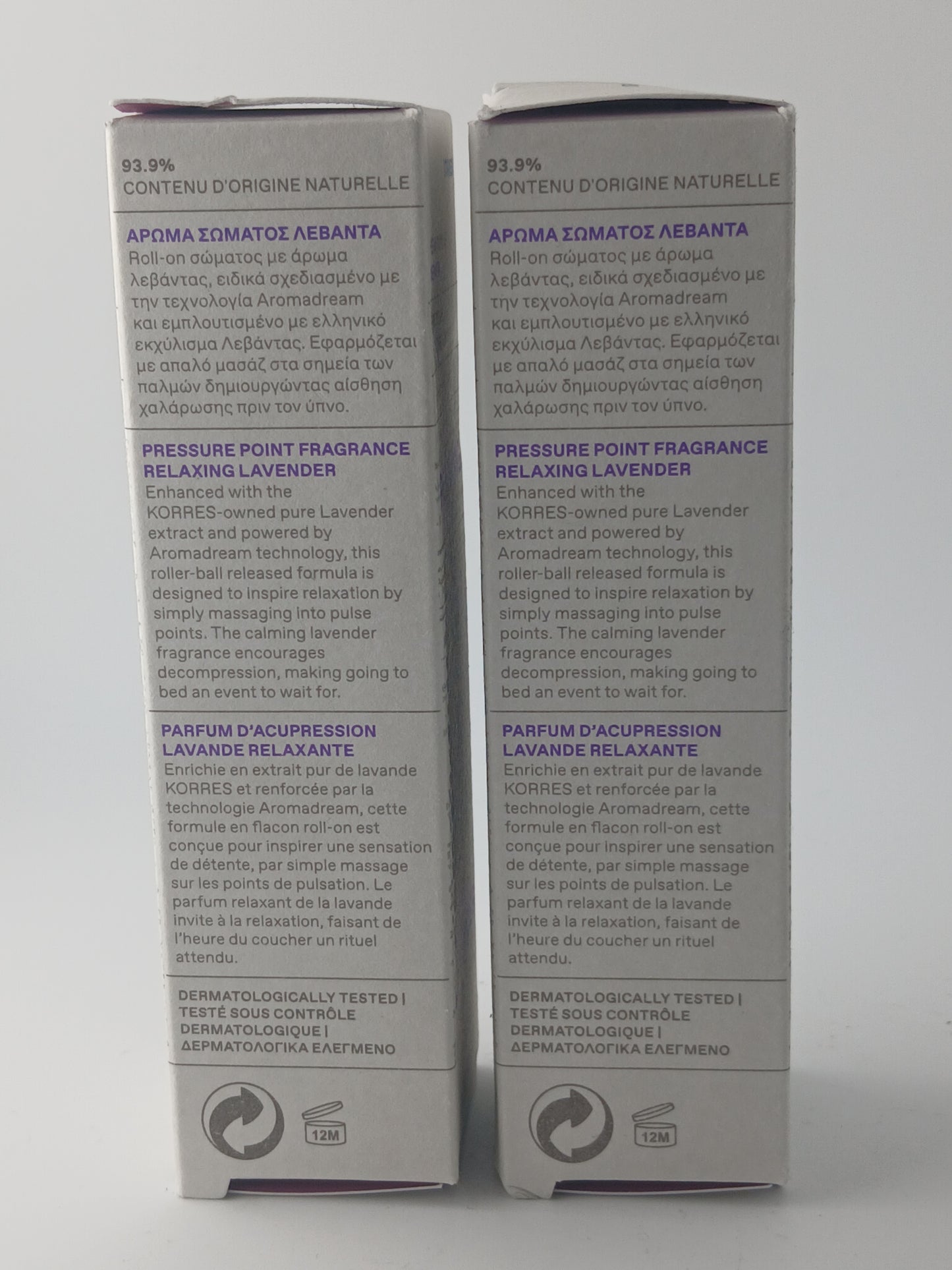 Korres Relaxing Lavender Pressure Point Fragrance, Twin Pack of 10ml