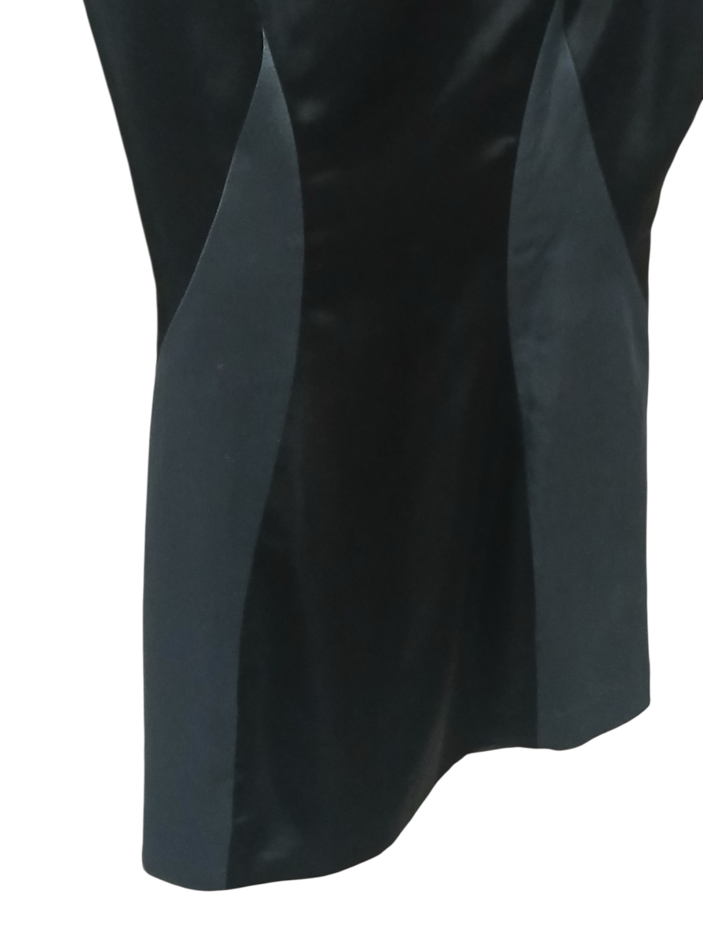 Department Store UK AllSaints Spitalfields sleeveless dress in black and grey Japanese cloth with panel detailing