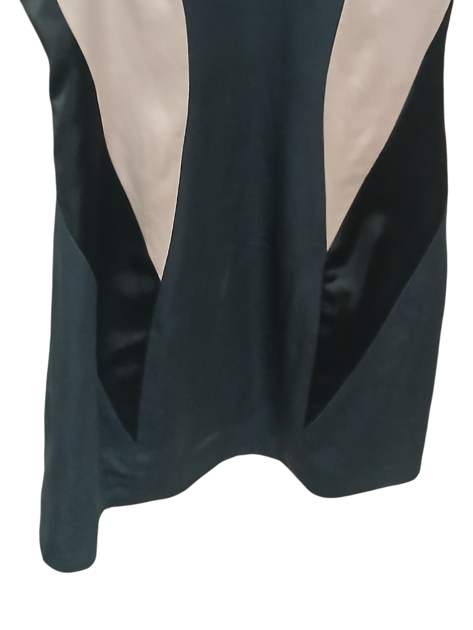 Department Store UK ALLSAINTS SPITALFIELDS sleeveless dress in black and neutral colour-block Japanese cloth