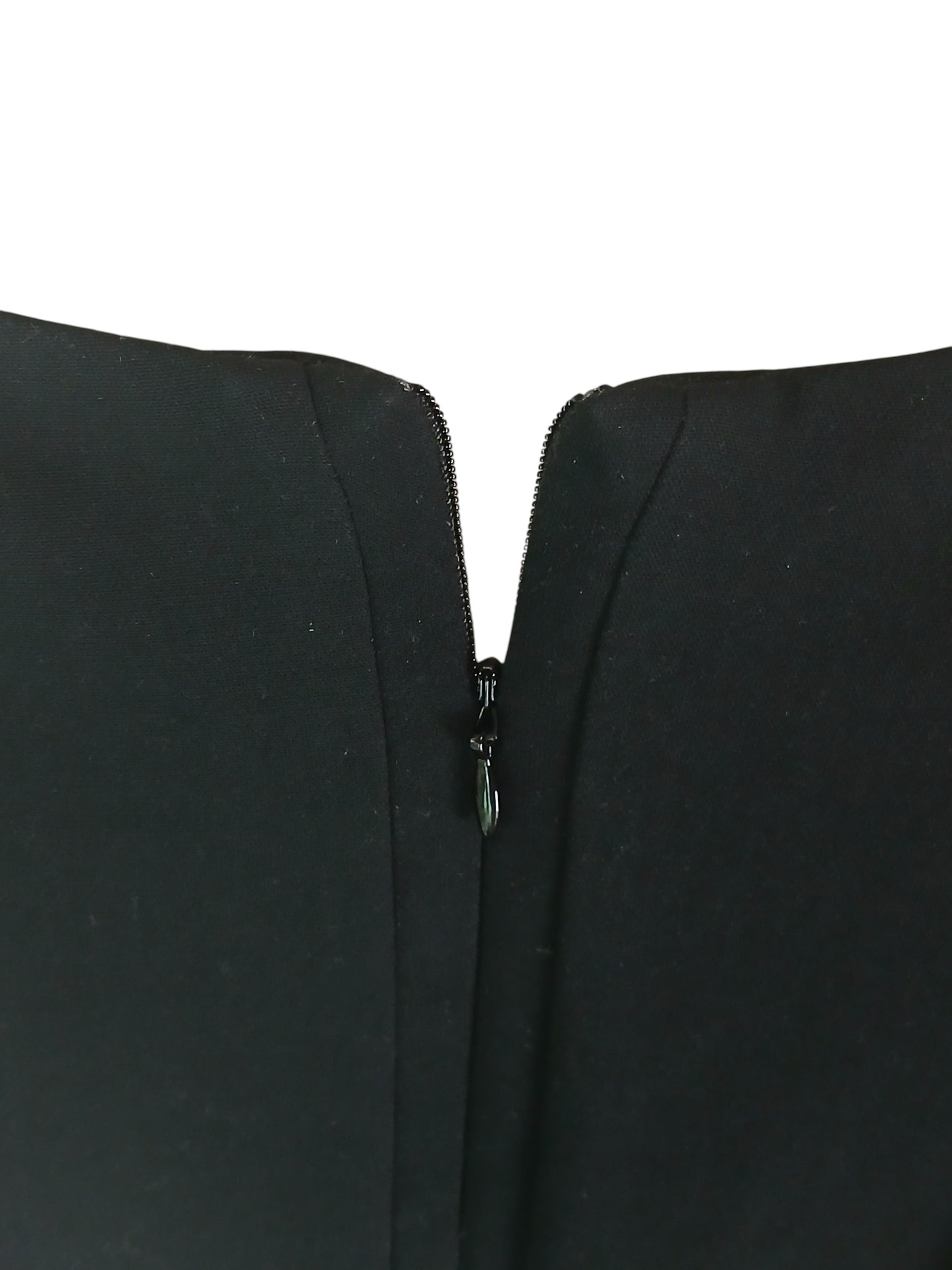 Department Store UK M&S black pencil dress featuring a concealed back zip closure detail