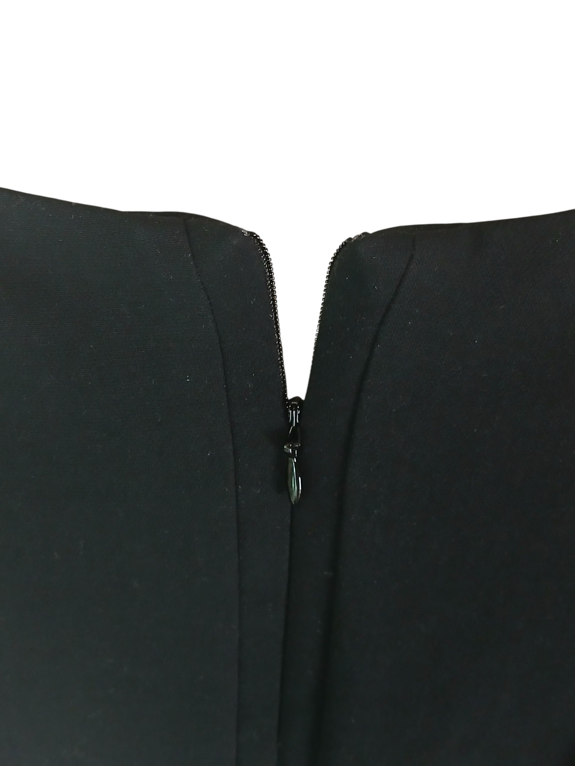 Department Store UK M&S black pencil dress featuring a concealed back zip closure detail