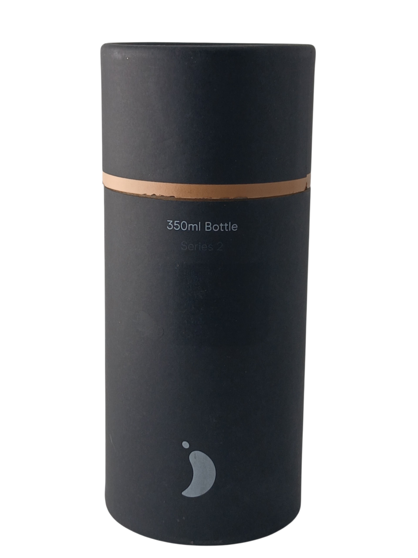 Department Store UK Chilly's Series 2 350ml reusable bottle in its black cylindrical presentation packaging