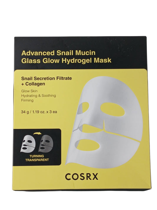 Department Store UK COSRX Advanced Snail Mucin Glass Glow Hydrogel Mask pack of 3 for hydrating and firming skin