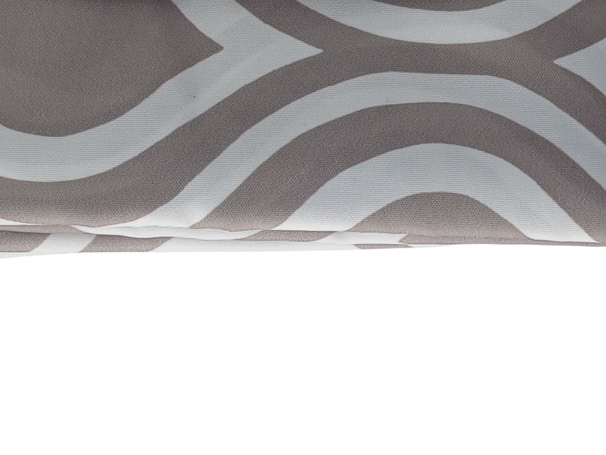 Department Store UK Croydex grey and white medallion patterned textile shower curtain with anti-microbial fabric.
