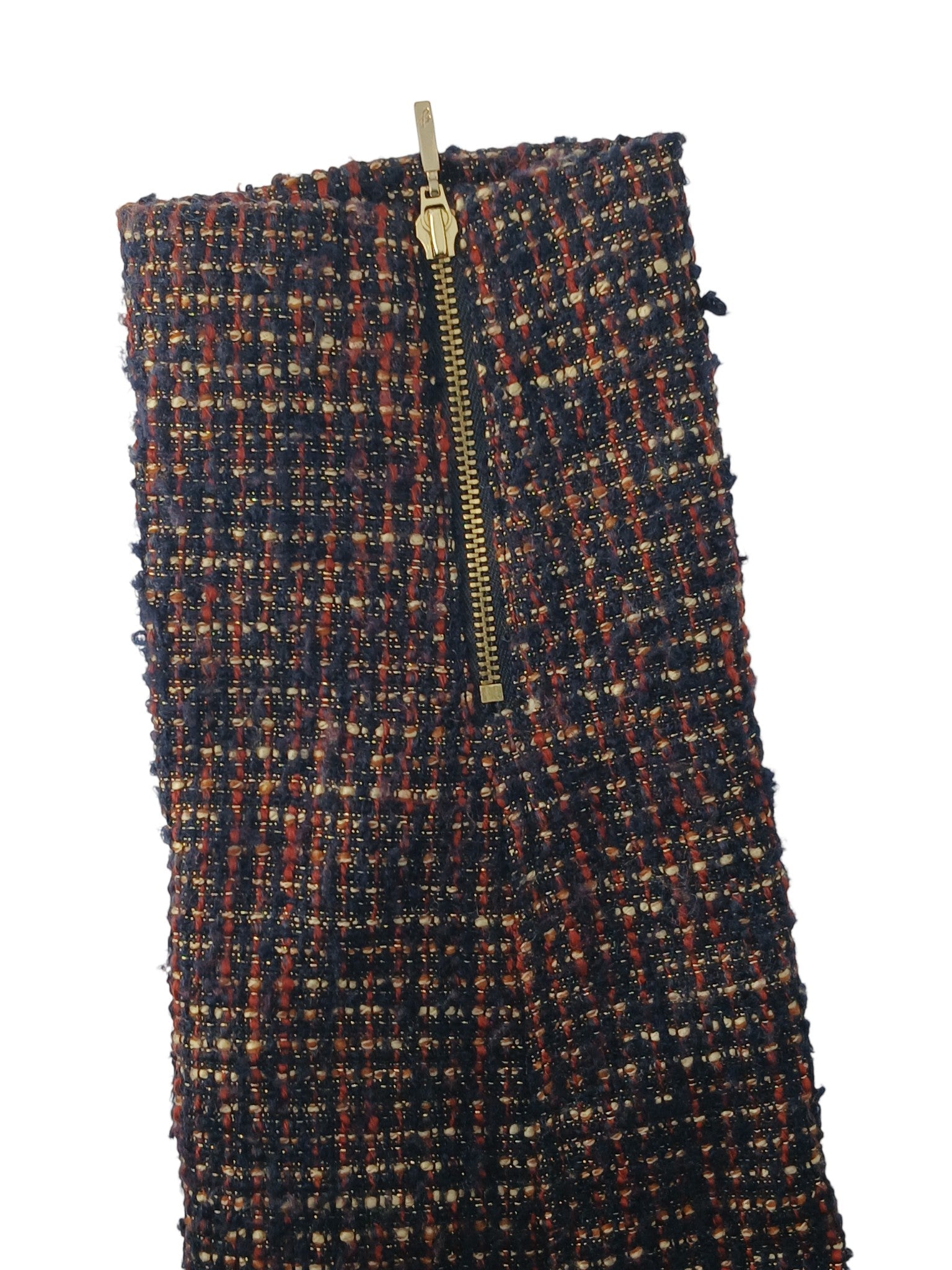 Department Store UK Jasper Conran multicolour textured bouclé jacket sleeve with gold zip detail