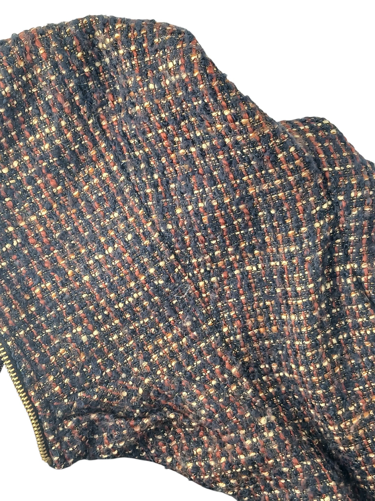 Department Store UK Jasper Conran multicolour textured bouclé jacket with a zip-front closure