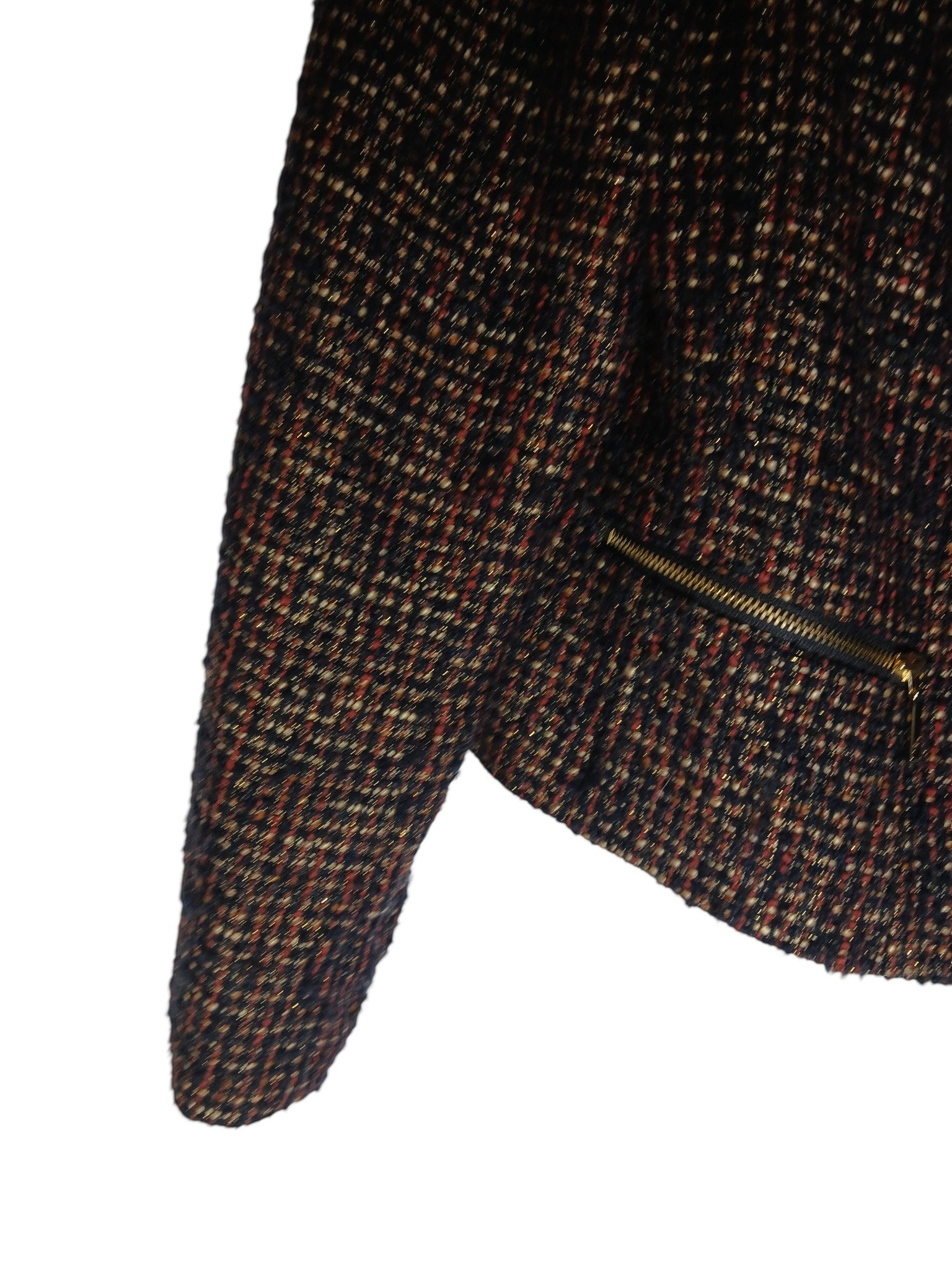 Department Store UK Jasper Conran multicolour bouclé jacket with textured weave and gold-tone zip pocket detail