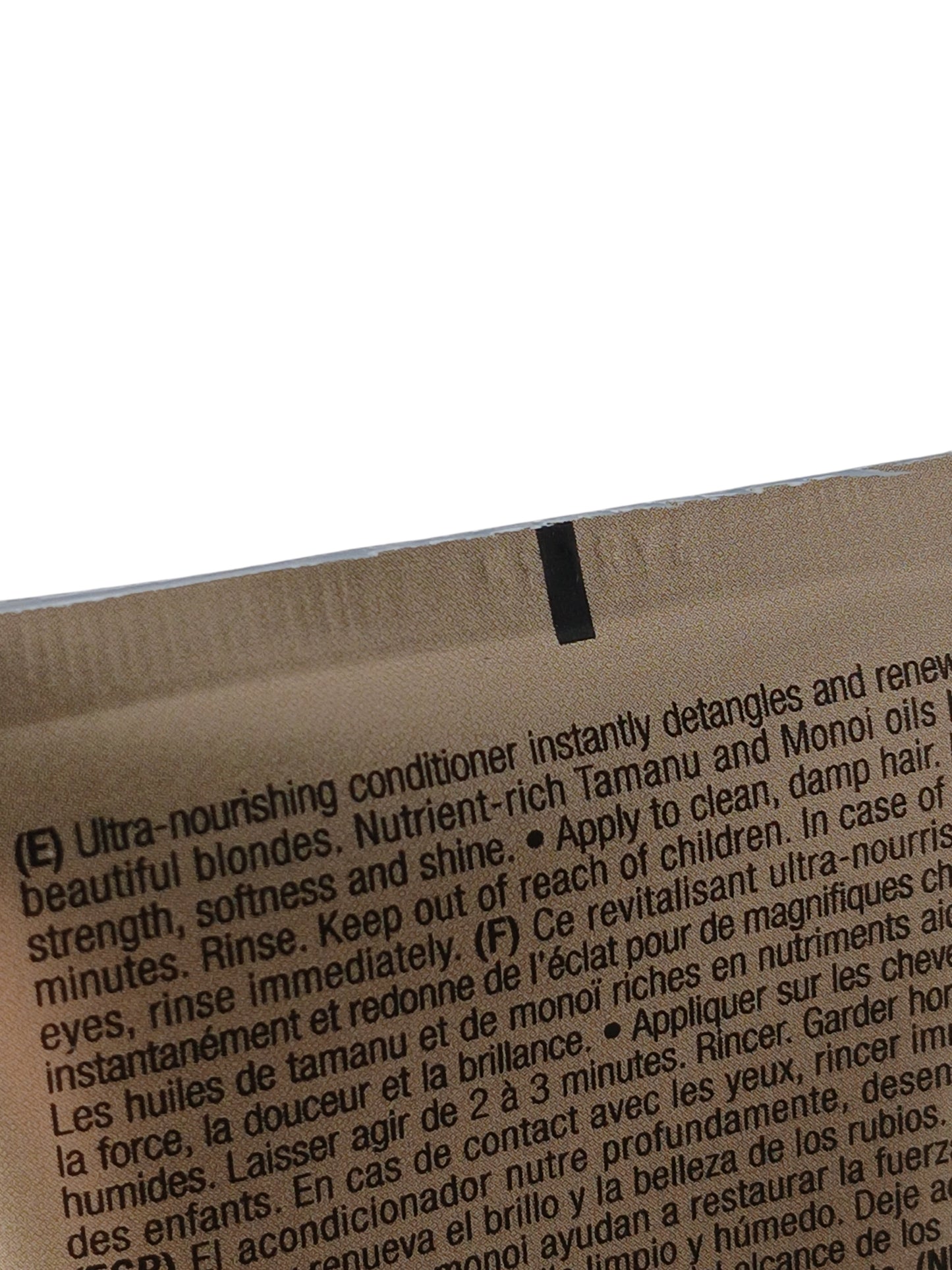 Department Store UK JOICO Blonde Life Brightening Conditioner packaging detail showing product instructions