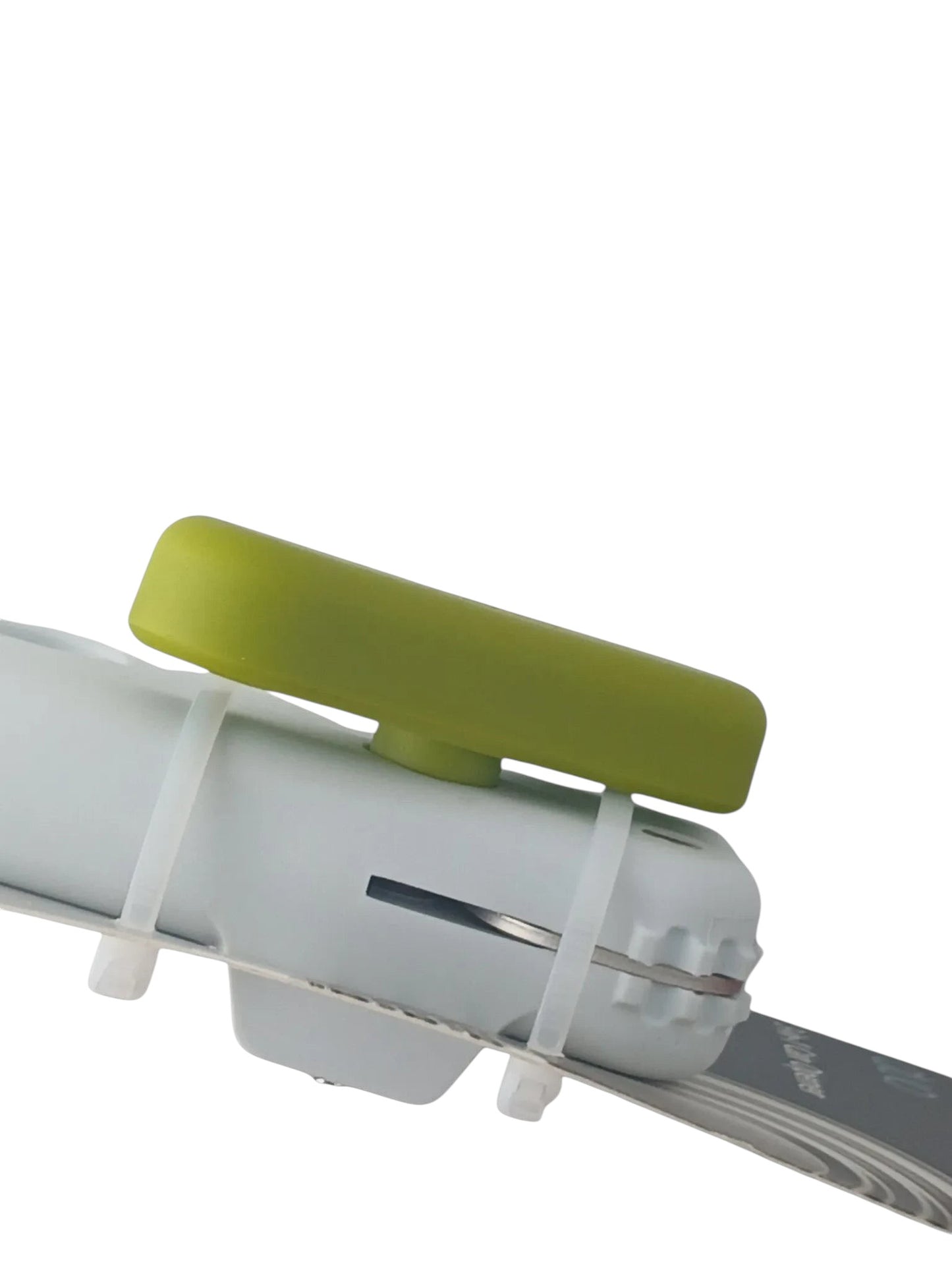 Department Store UK Joseph Joseph Duo 3-in-1 can opener in white and green with a stainless steel cutting mechanism.