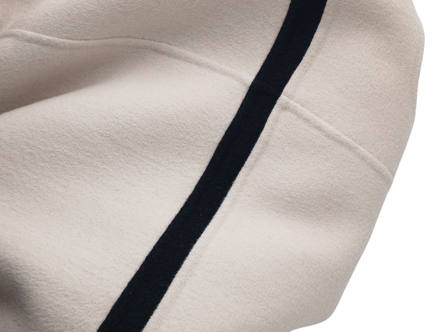 Department Store UK 'S Max Mara beige pure wool dress featuring a contrasting black vertical seam detail