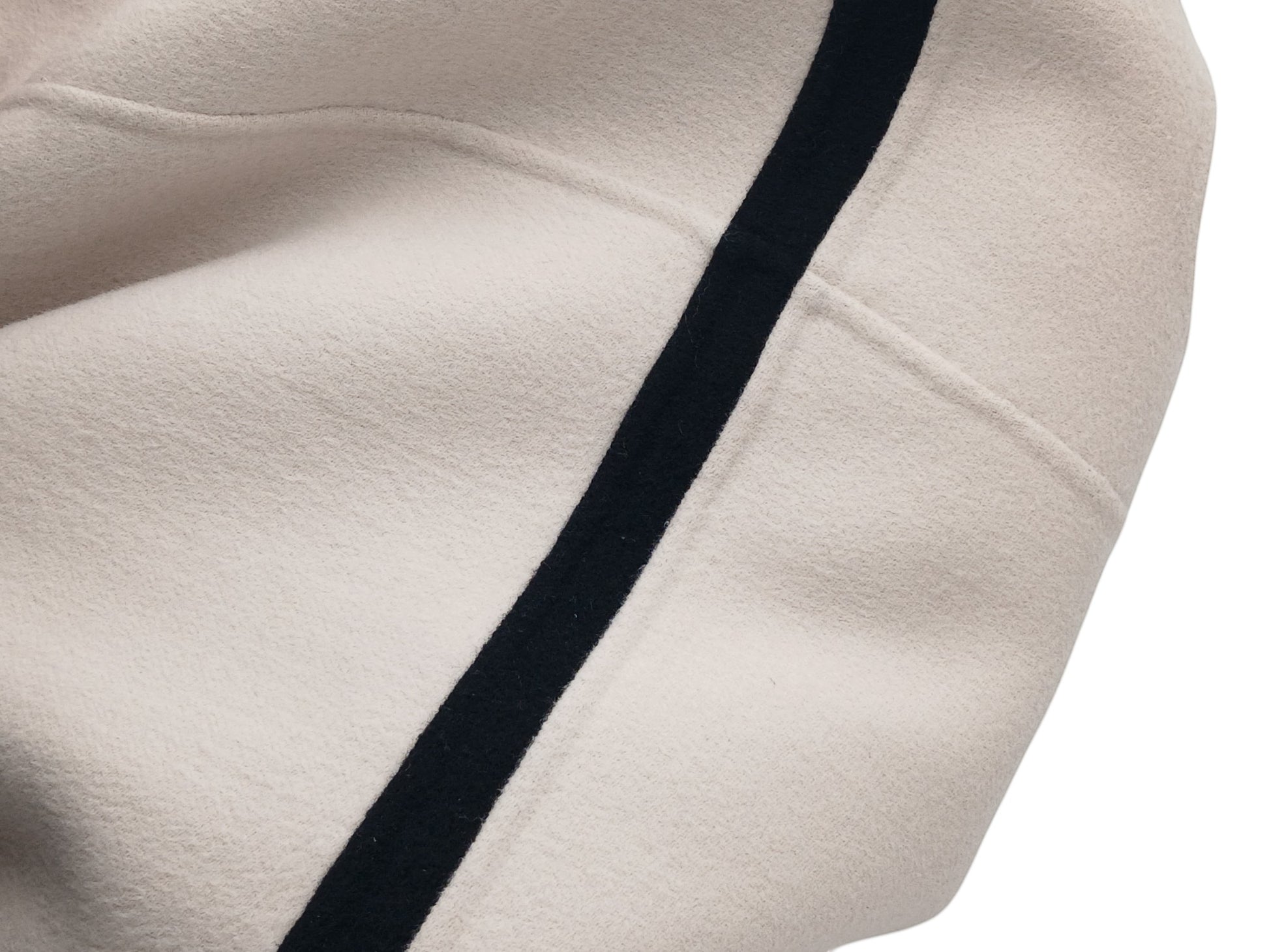Department Store UK 'S Max Mara beige pure wool dress featuring a contrasting black vertical seam detail