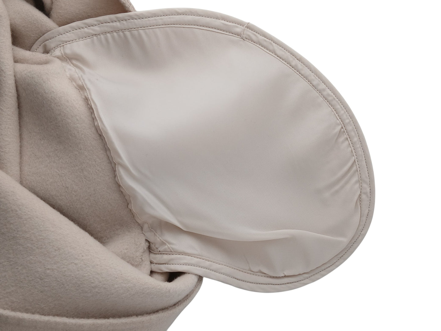 Department Store UK 'S Max Mara beige pure wool dress showing the smooth interior lining detail