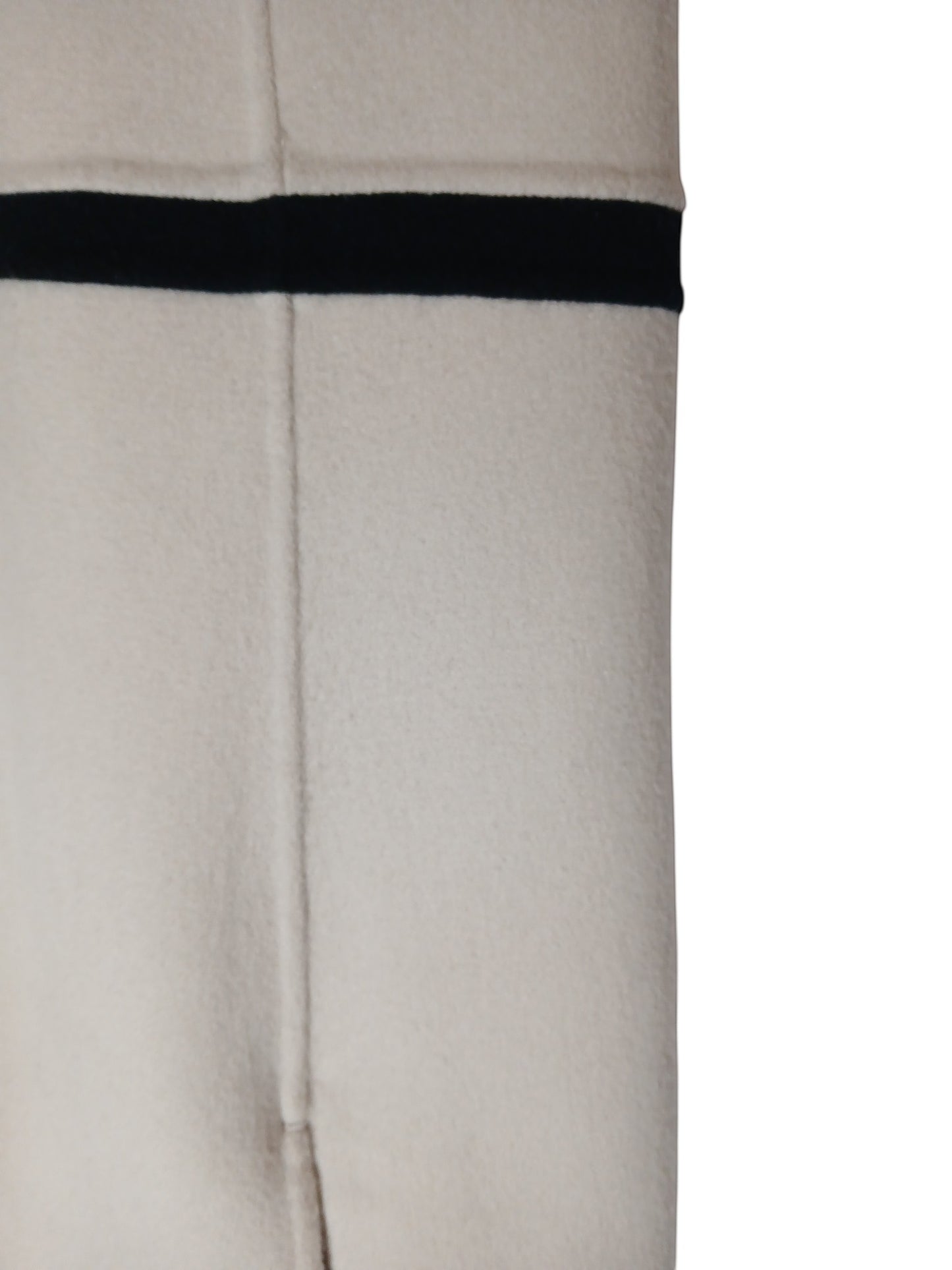 Department Store UK 'S Max Mara cream pure wool dress featuring a contrasting black horizontal stripe detail.