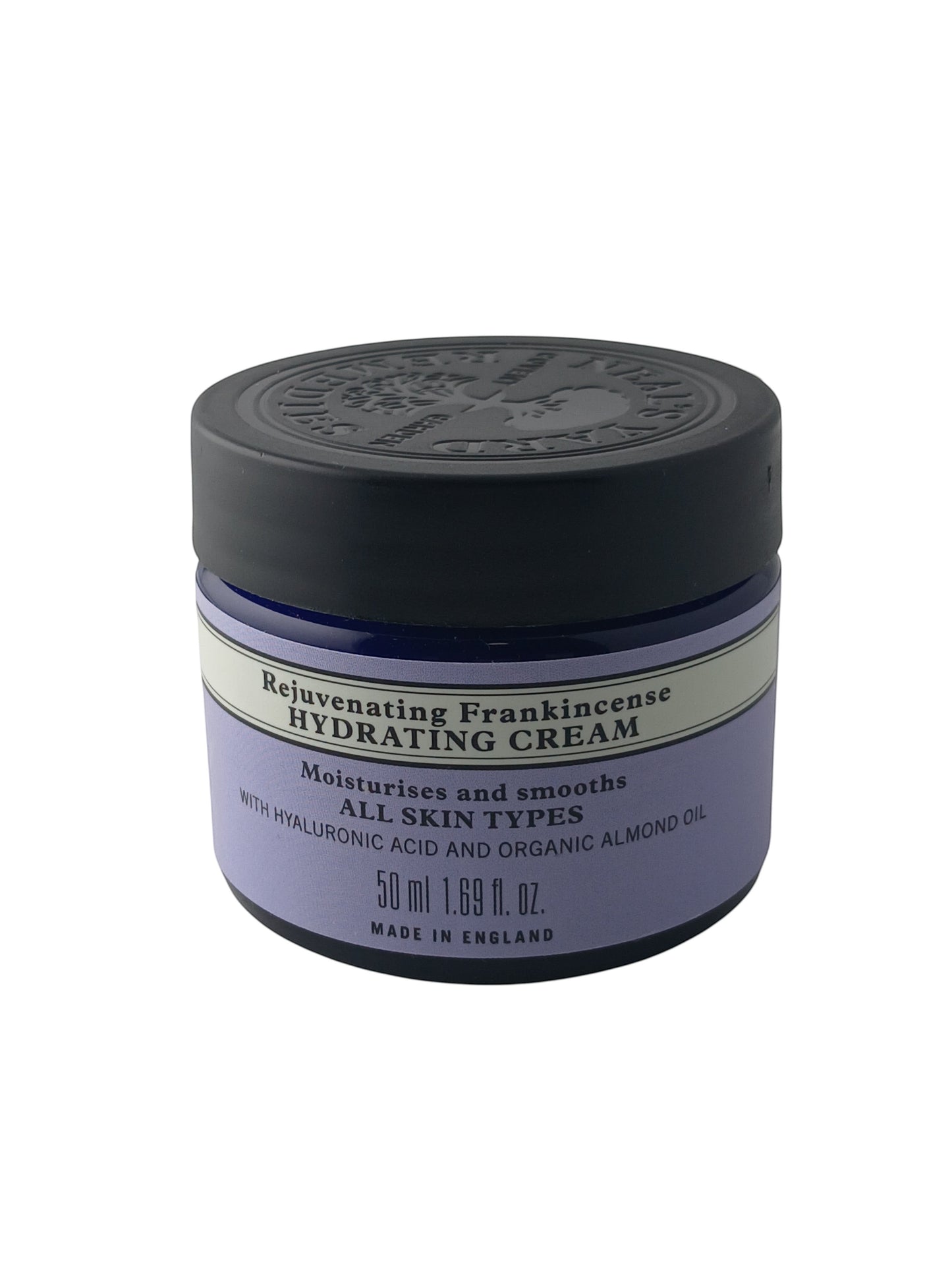 Department Store UK Neal's Yard Remedies Rejuvenating Frankincense Hydrating Cream in a signature blue glass jar.