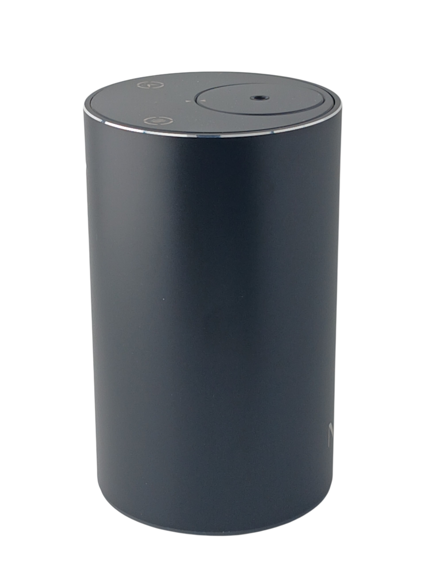 Department Store UK NEOM Wellbeing Pod Mini+ waterless essential oil diffuser in a sleek matte black finish.