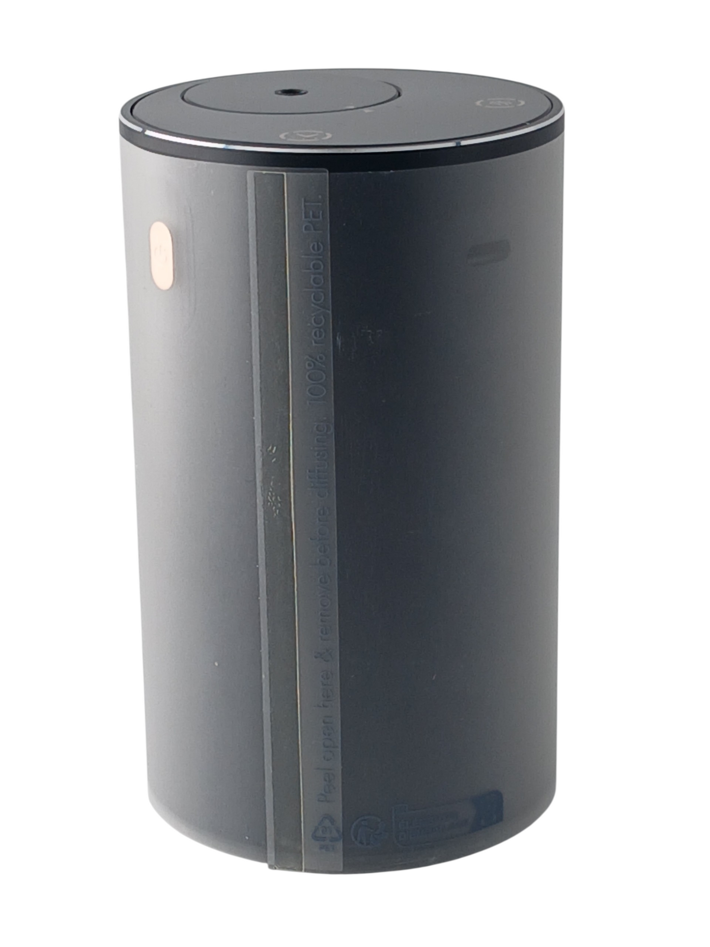 Department Store UK NEOM Wellbeing Pod Mini+ waterless essential oil diffuser in a sleek matte black finish.