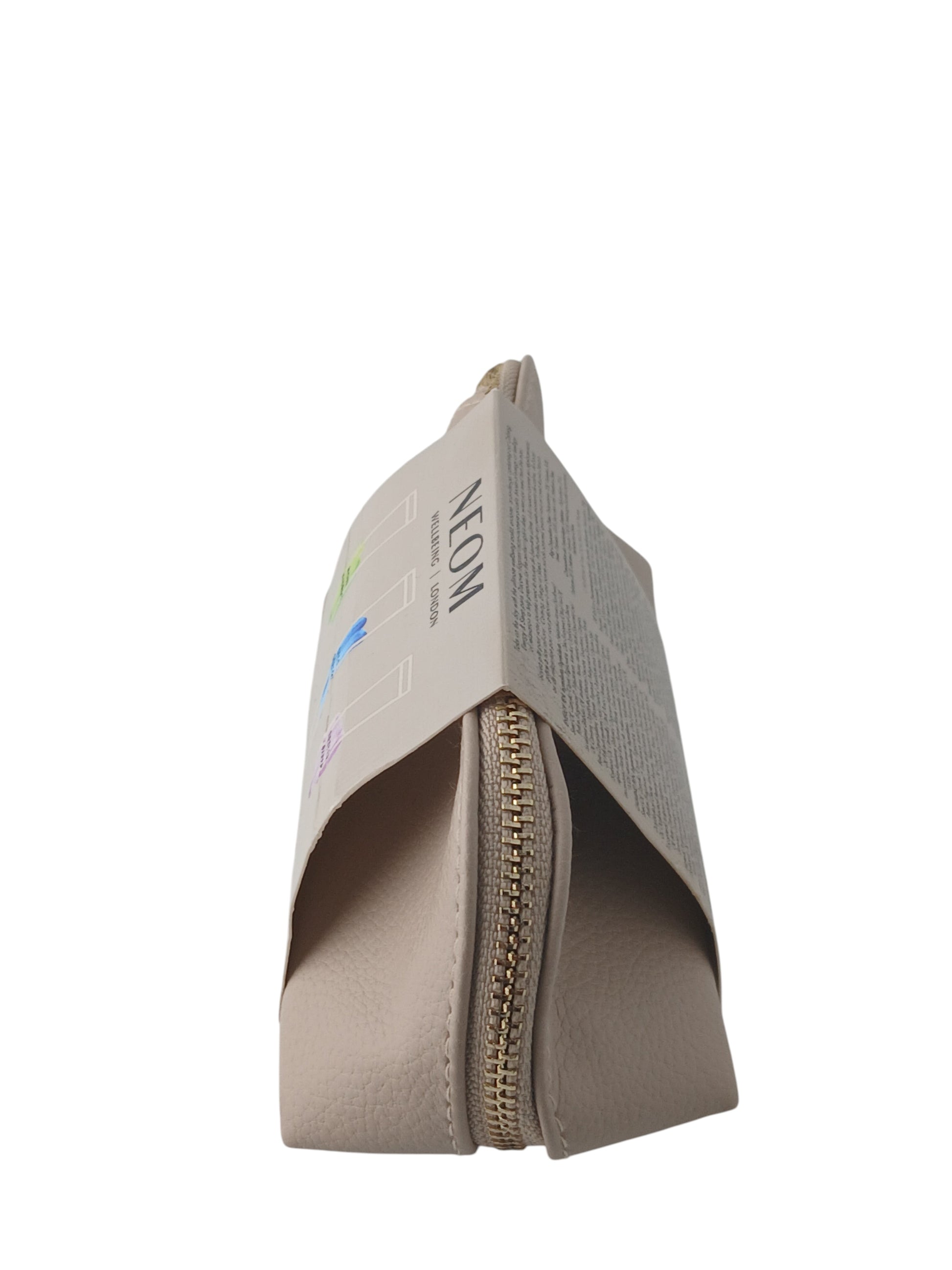 Department Store UK NEOM Wellbeing Pen Discovery Set in a beige travel pouch with gold zipper