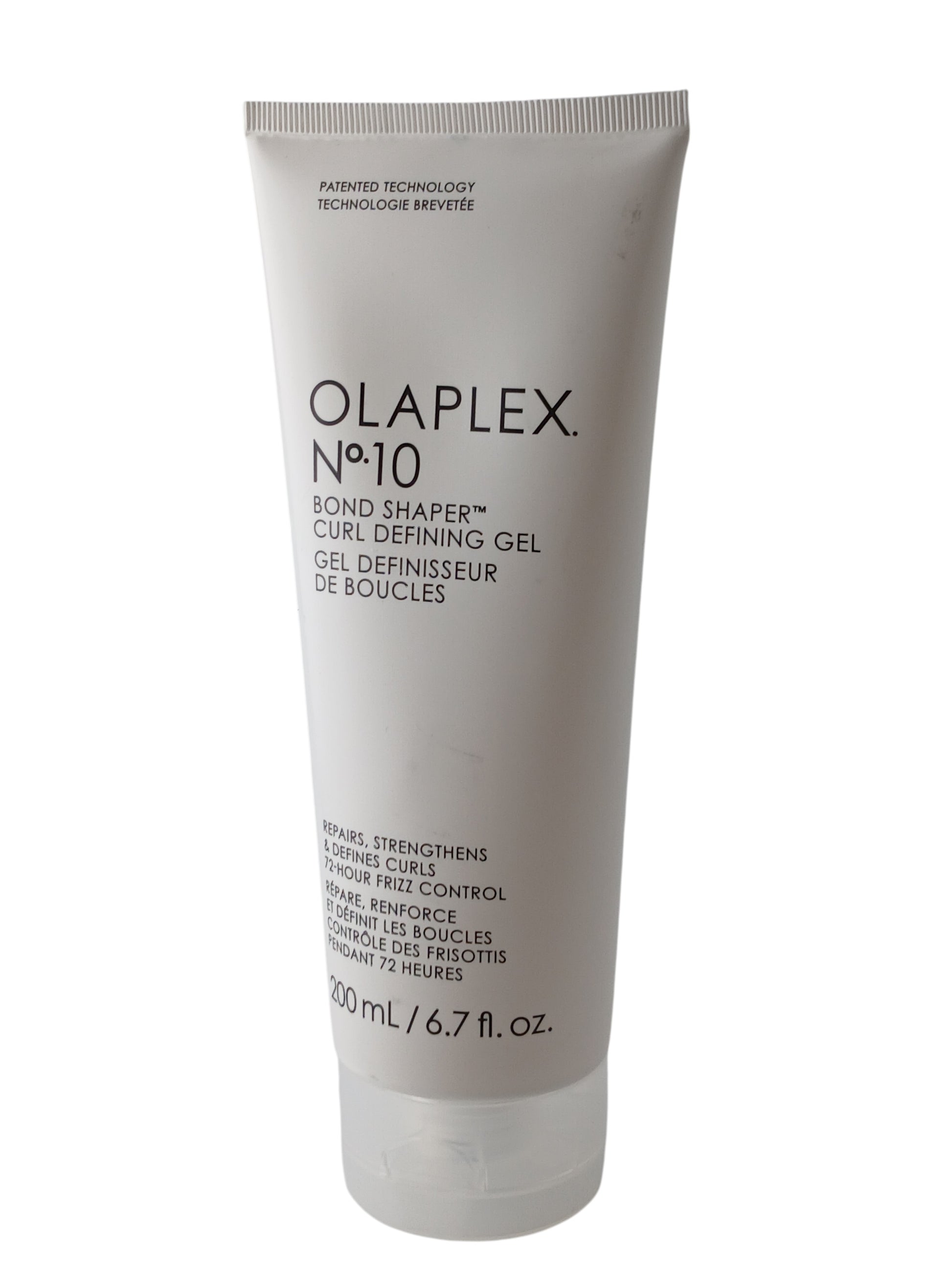 Department Store UK OLAPLEX No.10 Bond Shaper Curl Defining Gel in a white 200ml squeeze tube for frizz control.