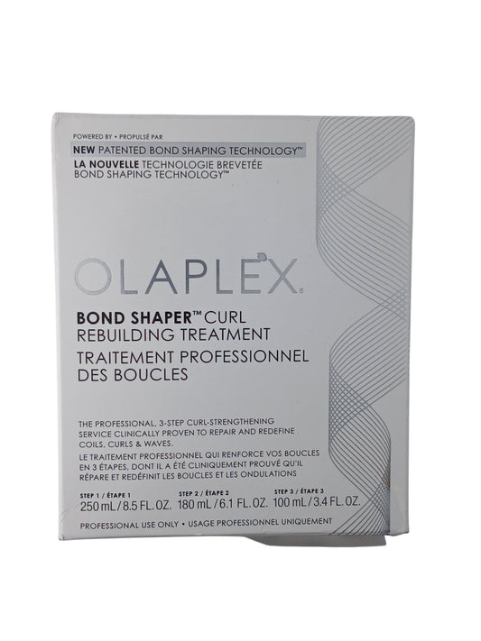 Department Store UK Olaplex Bond Shaper 3-step curl rebuilding treatment kit for wavy, curly, and coily hair.
