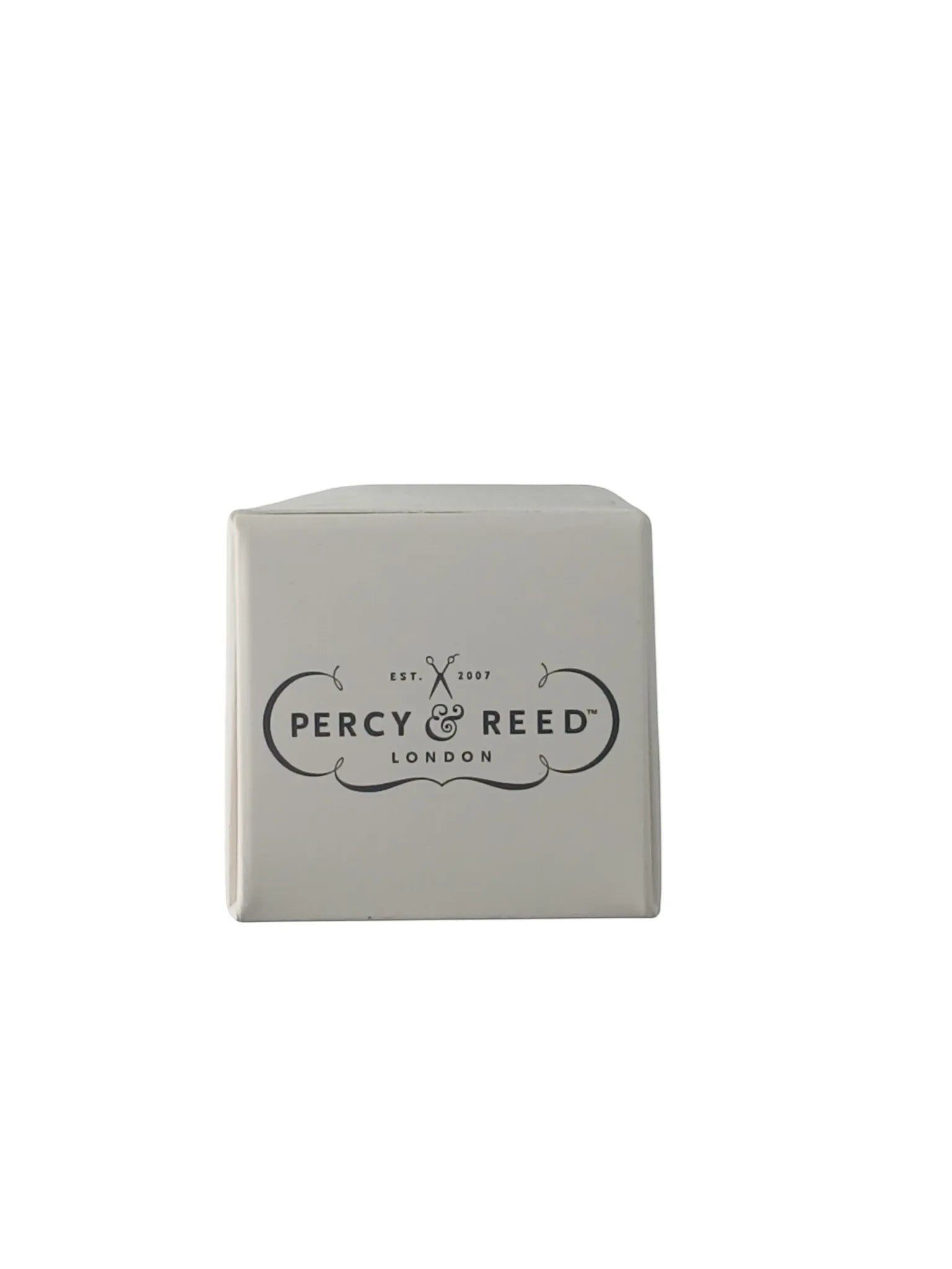 Department Store UK Percy & Reed Wonder Balm hair primer white product box with black logo branding