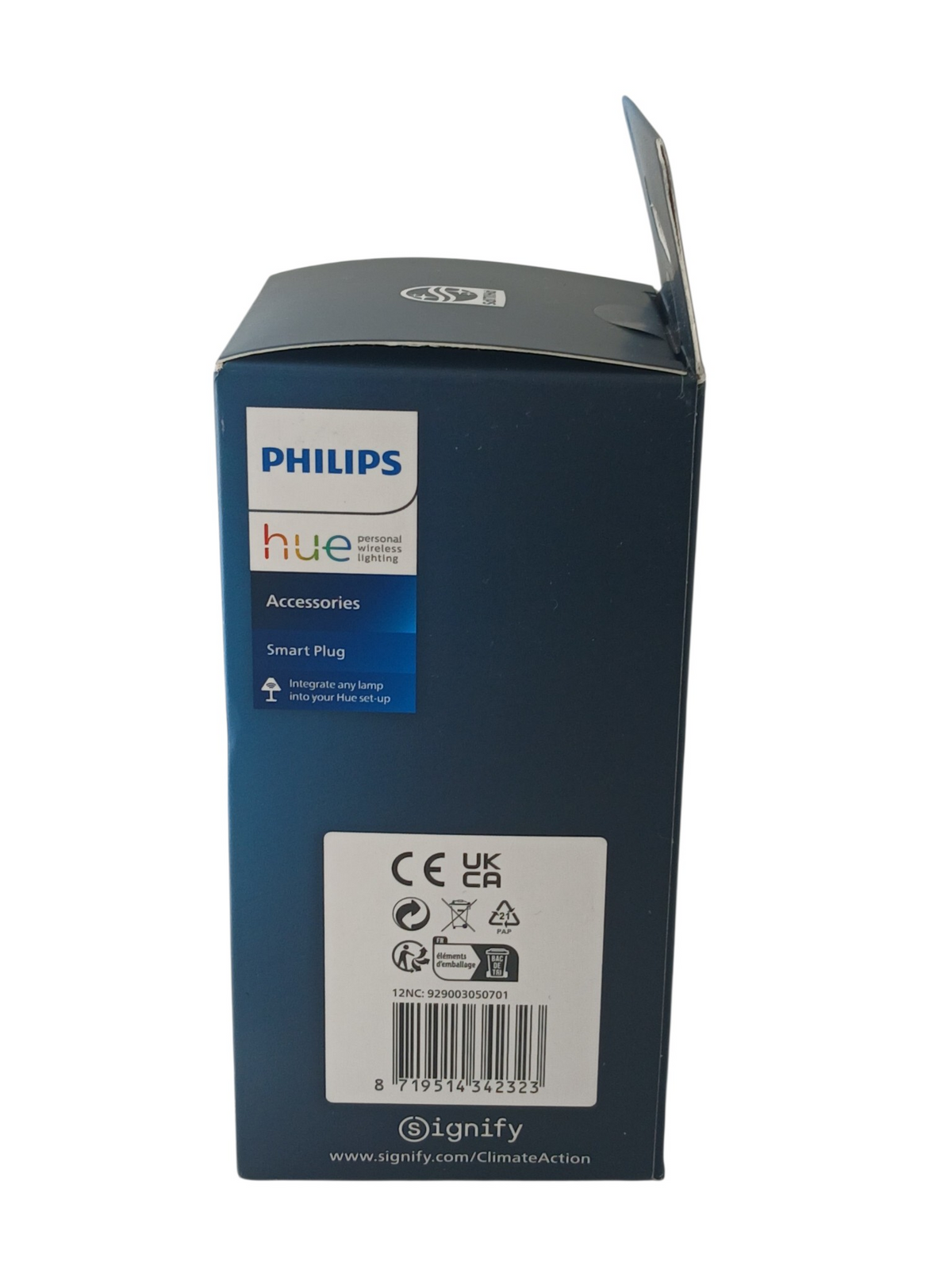 Department Store UK Philips Hue Smart Plug packaging box showing branding and product details on a white background