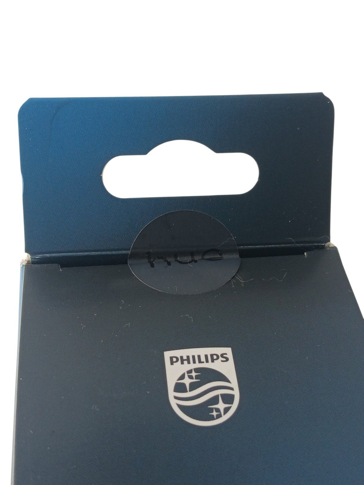 Department Store UK Philips Hue smart plug packaging box with branding and hanging tab