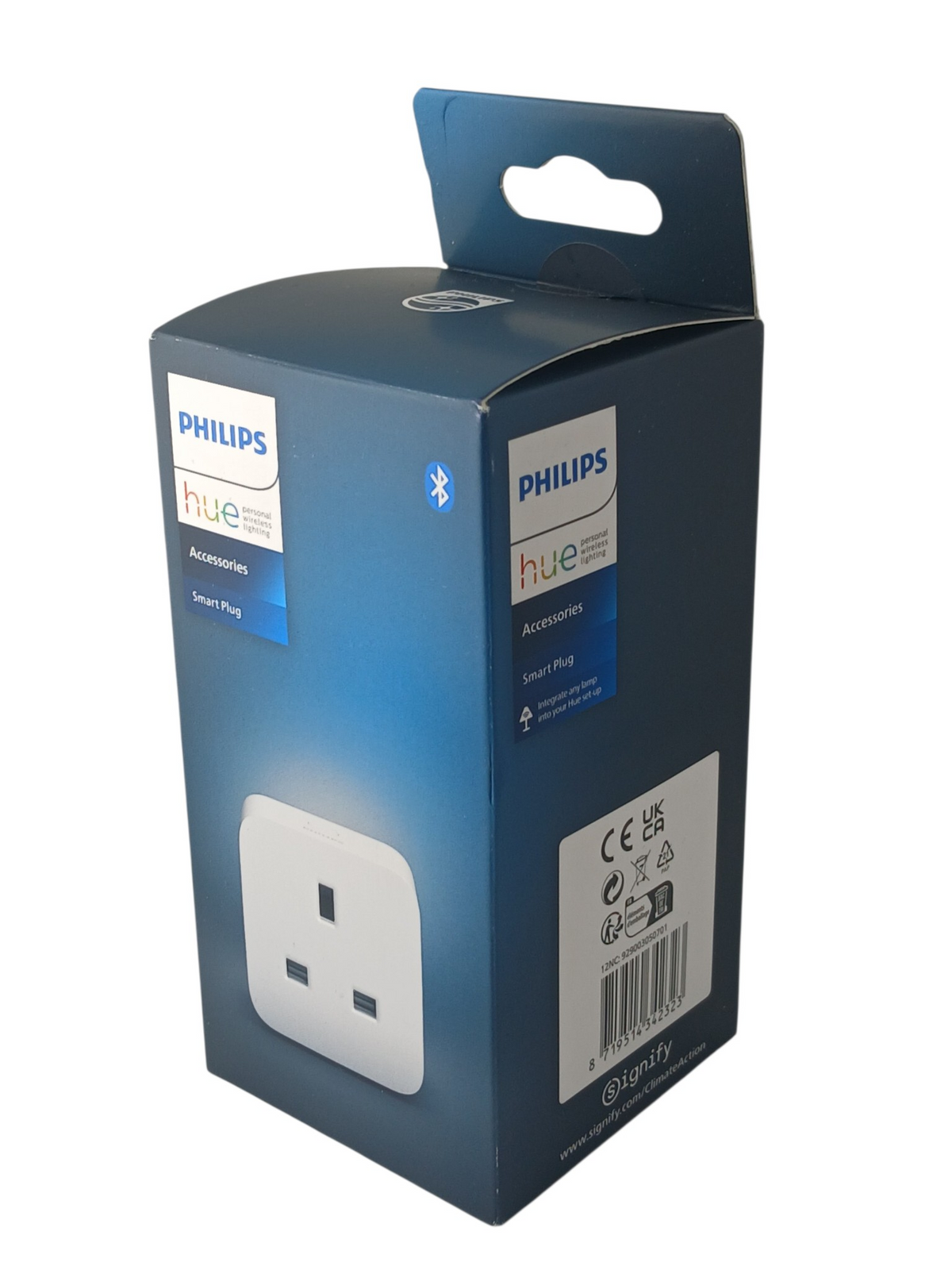 Department Store UK Philips Hue smart plug in its blue retail packaging for UK wall sockets