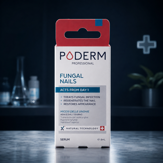 Department Store UK PODERM Professional Fungal Nails Serum box, a 100% natural vegan treatment for nail health.