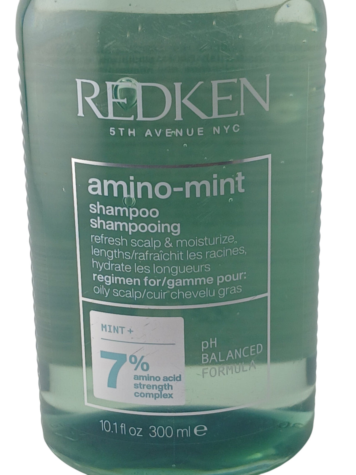 Department Store UK Redken Amino-Mint Shampoo in a translucent green bottle for oily scalps with 7% amino acid complex