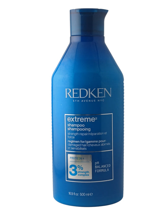 Department Store UK Redken Extreme strengthening shampoo for damaged hair in a blue 500ml bottle