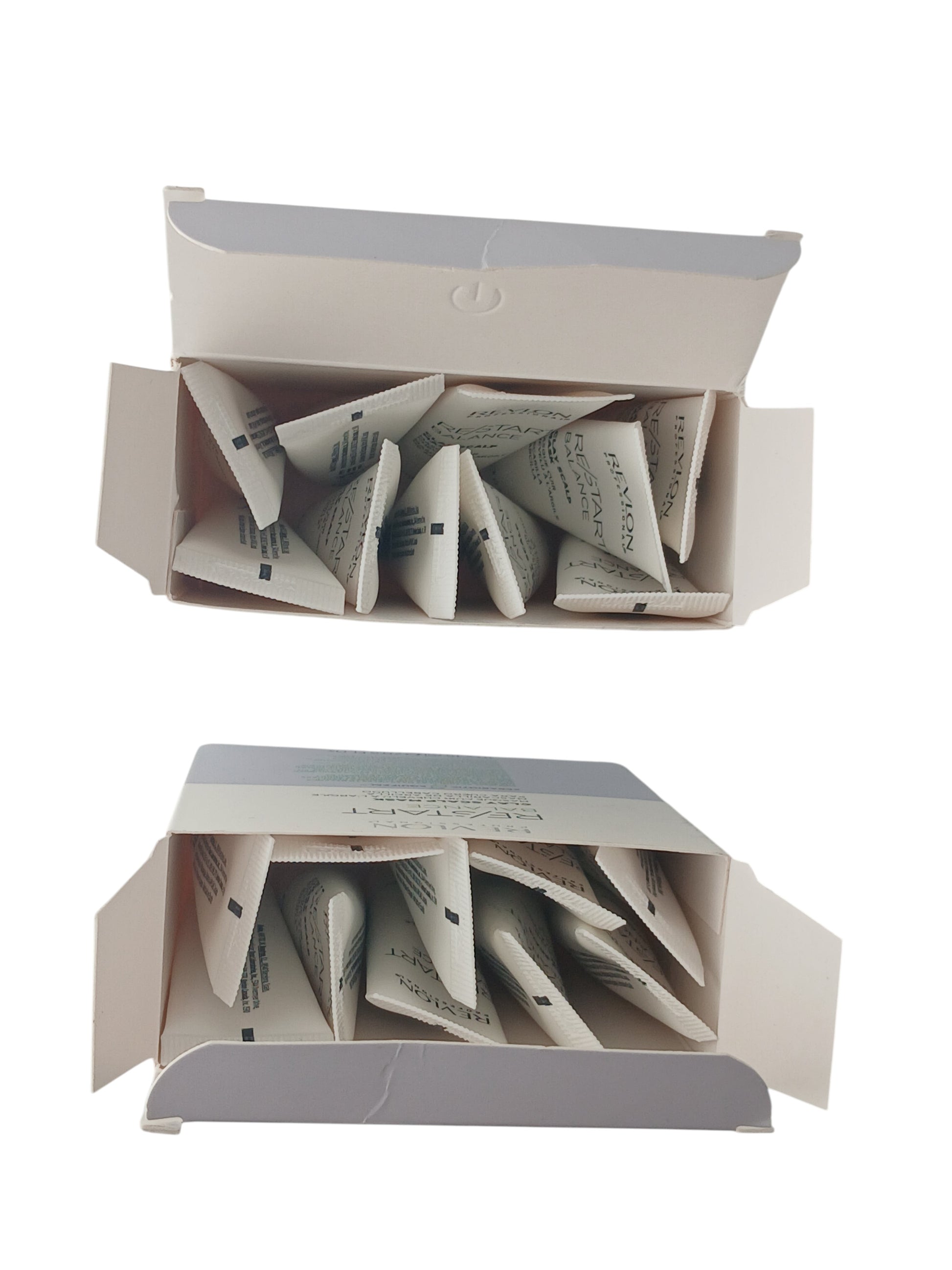 Department Store UK twin pack of Revlon Professional Restart Balance clay scalp mask tubes in open white boxes